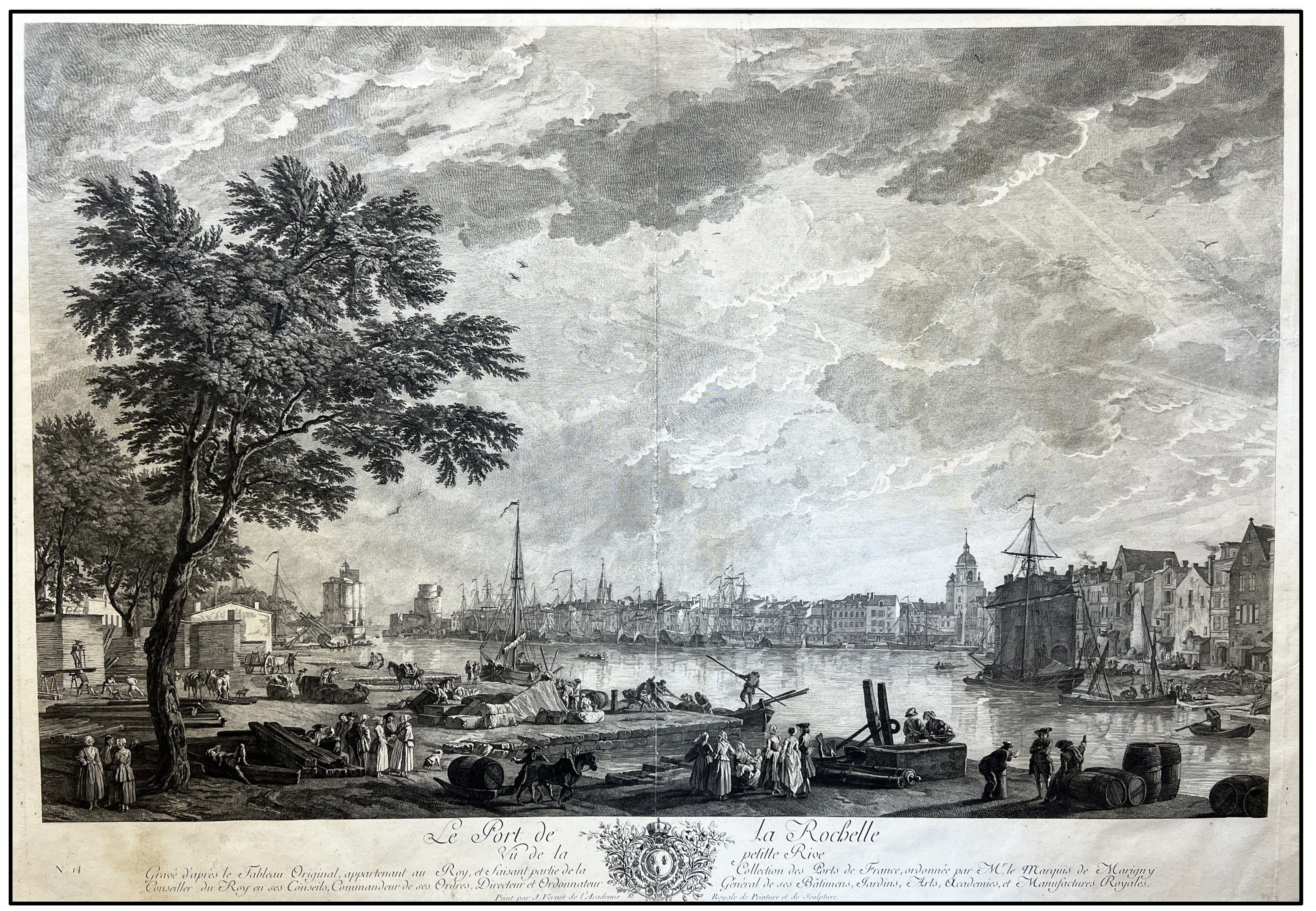 JOSEPH VERNET - LE PORT DE LA ROCHELLE VUE DE LA PETITE RIVE - 1767