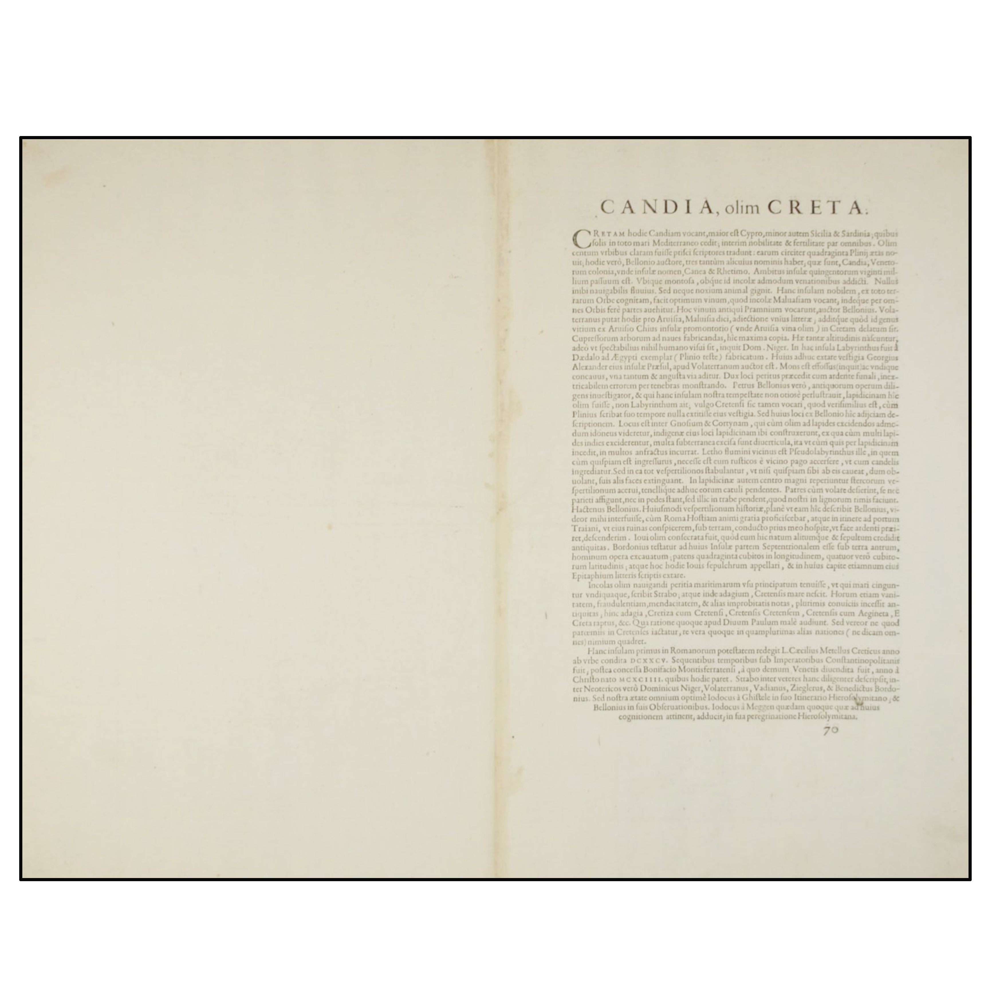 CYPRUS - CRETA (1579) CYPRVS INSVLA (ISLA DE CHIPRE). CANDIA, OLIM CRETA (CANDIA, ANTES LLAMADA CRETA)