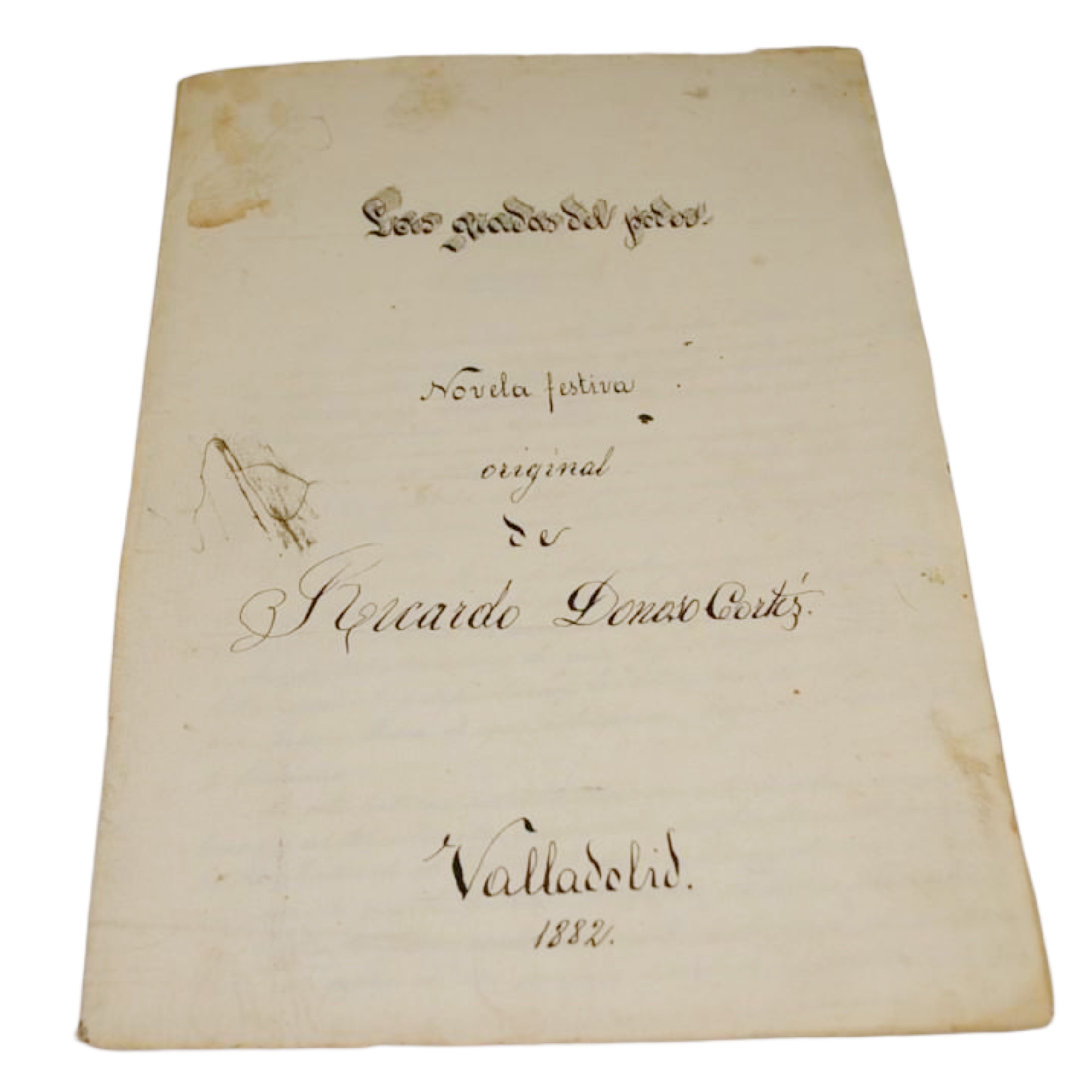 RICARDO DONOSO CORTÉS - LAS GRADAS DEL PODER. NOVELA FESTIVA ORIGINAL  - 1882