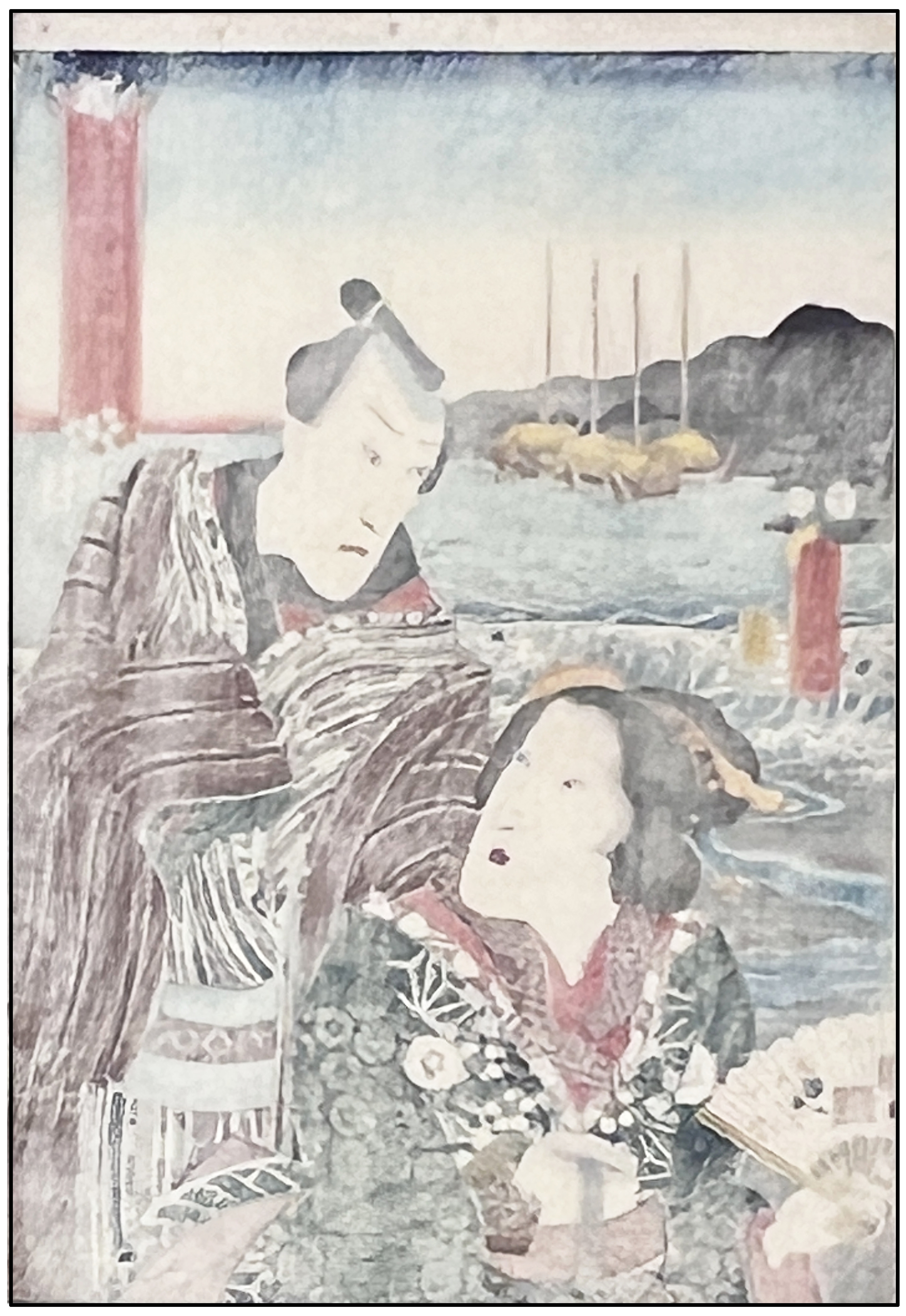 UTAGAWA KUNISADA (TOYOKUNI III) - SERIE CINCO FESTIVALES  - EL TERCER MES - 1854