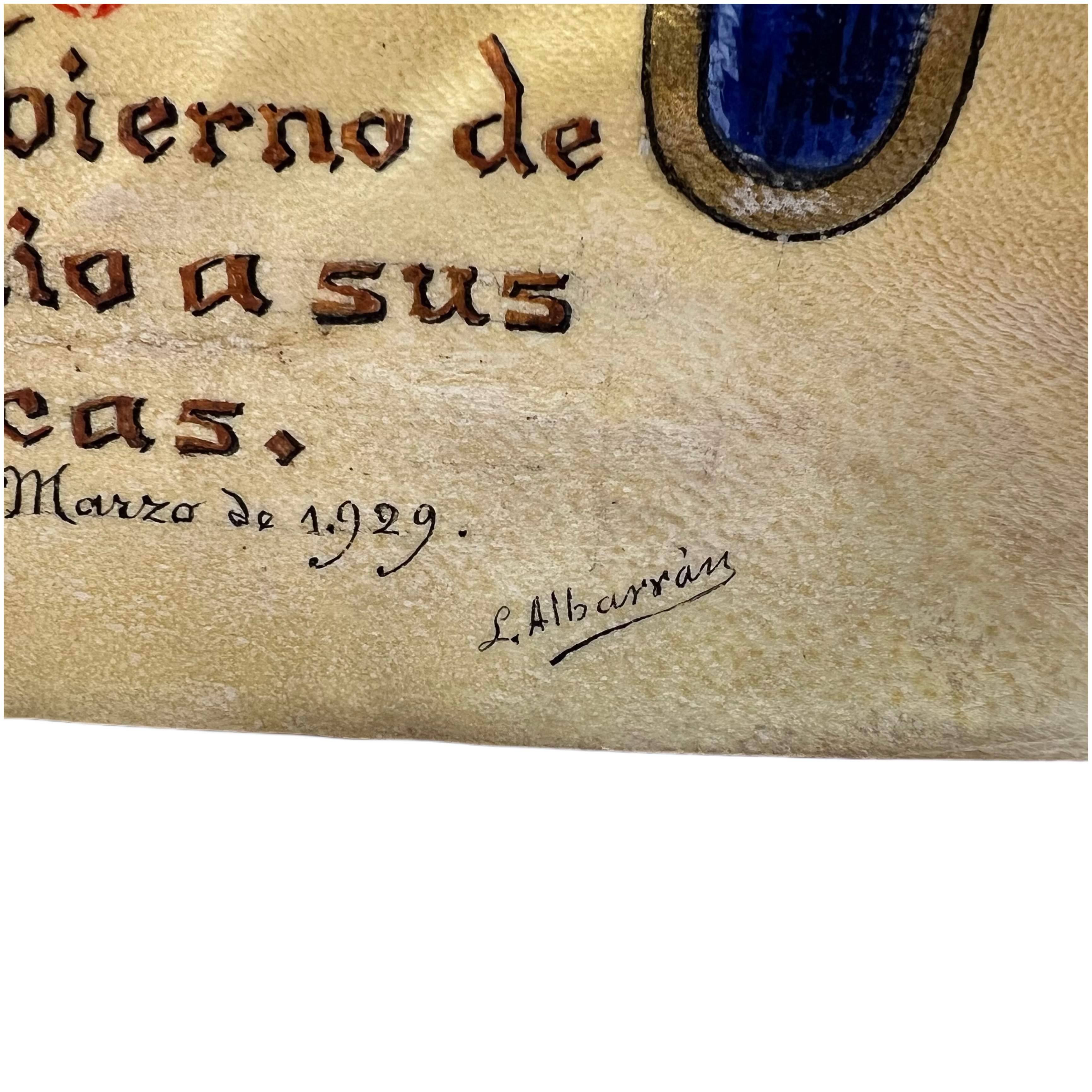 JUNTA DISTRITO CHAMBERÍ - LIBRO HOMENAJE A JOSÉ GABILÁN DÍAZ (UNIÓN PATRIÓTICA) - 1929