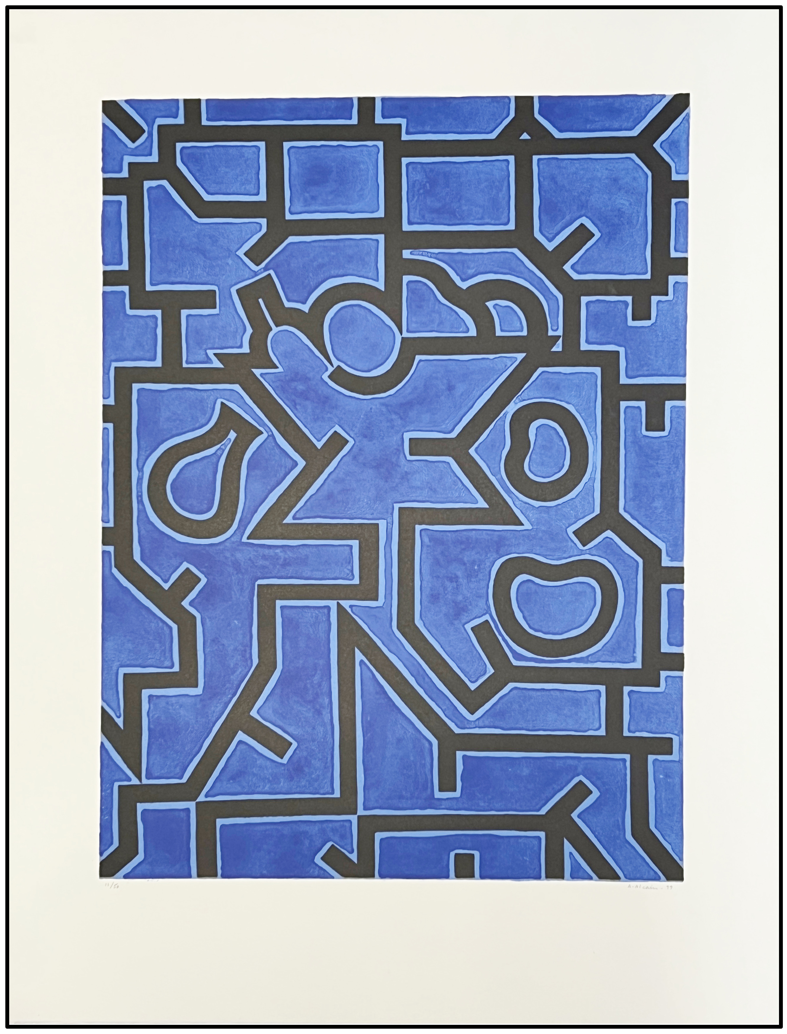 ALFREDO ALCAÍN - BODEGÓN AZUL (LITOGRAFÍA) - 1999