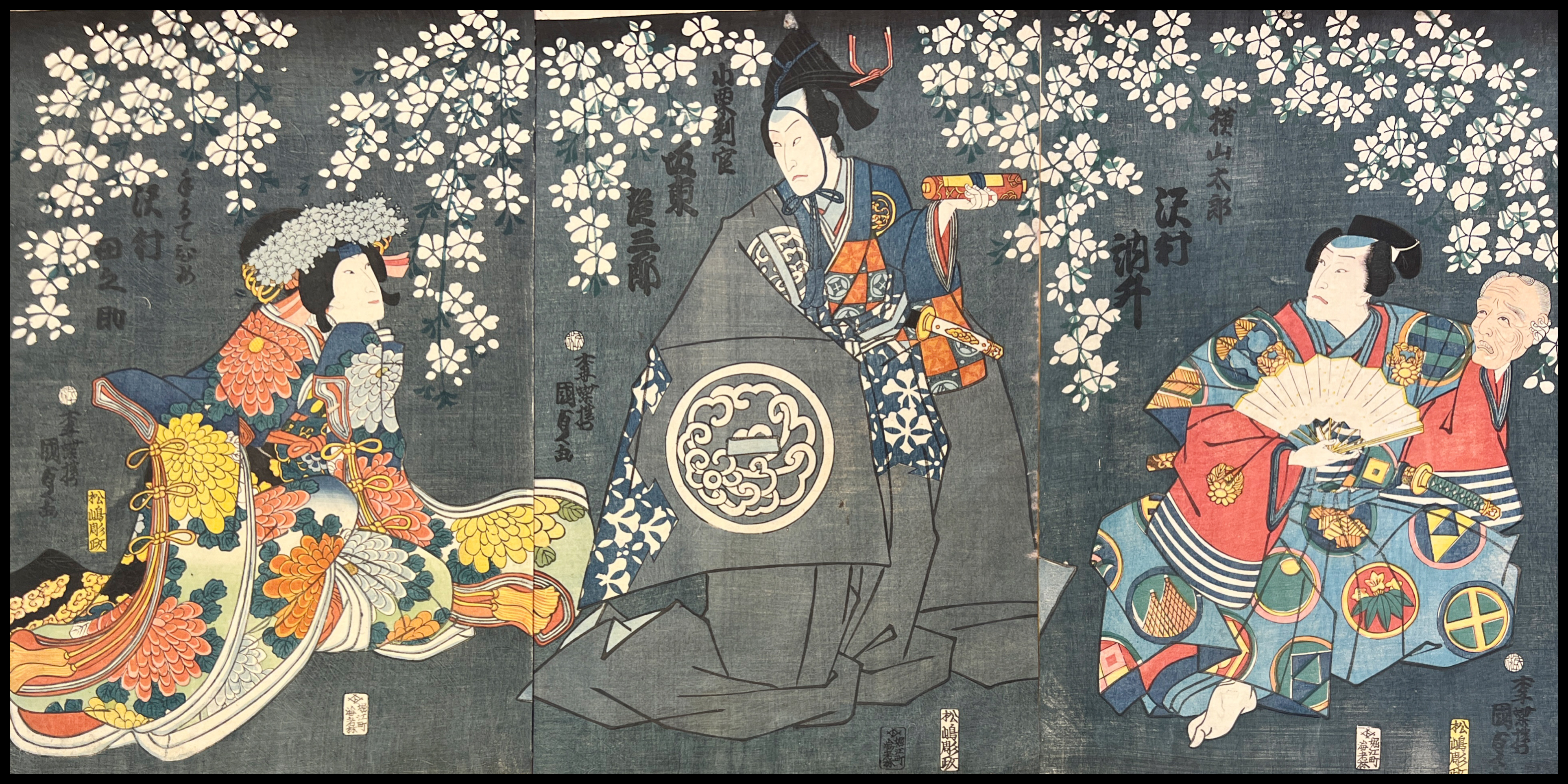KUNISADA II - YAKUSHA-E (GRABADO DE ACTORES) - 1867