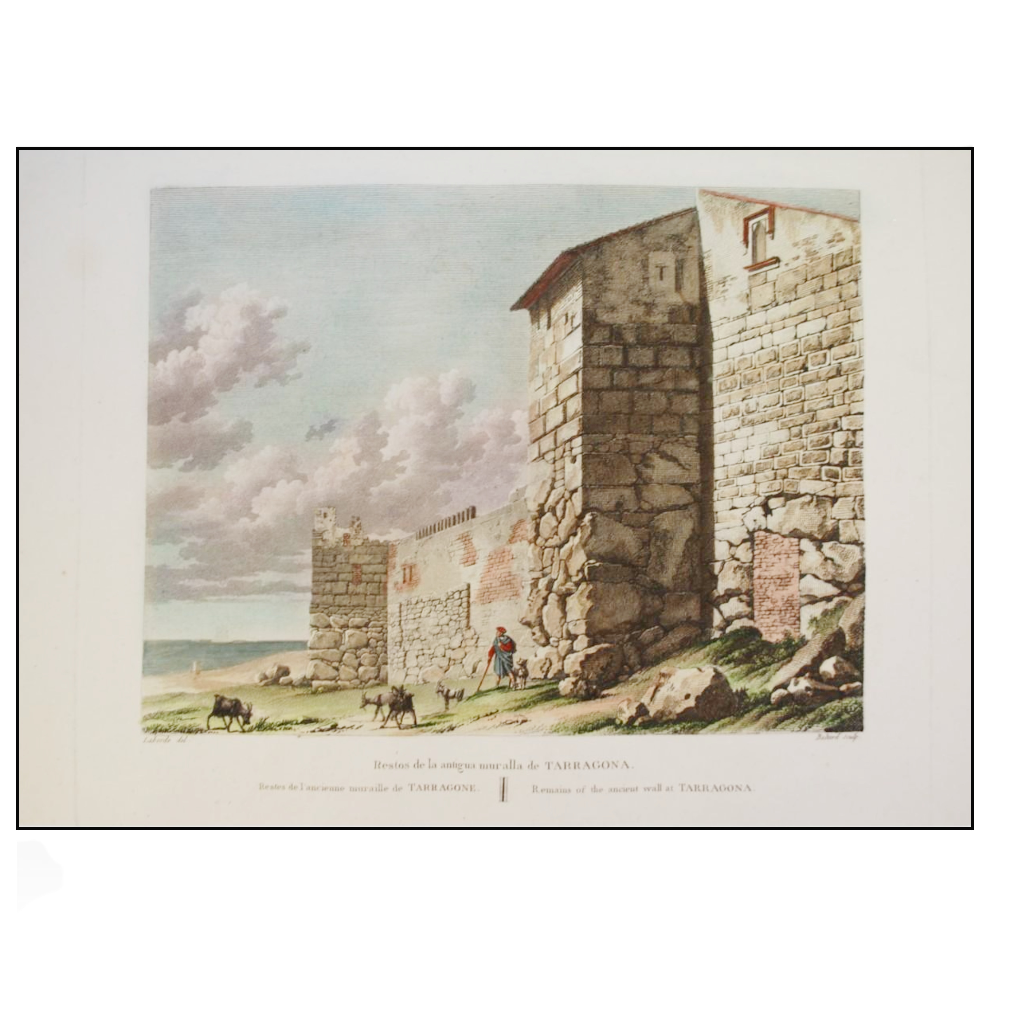 ALEXANDRE DE LABORDE - RESTOS DE LA ANTIGUA MURALLA DE TARRAGONA - 1820