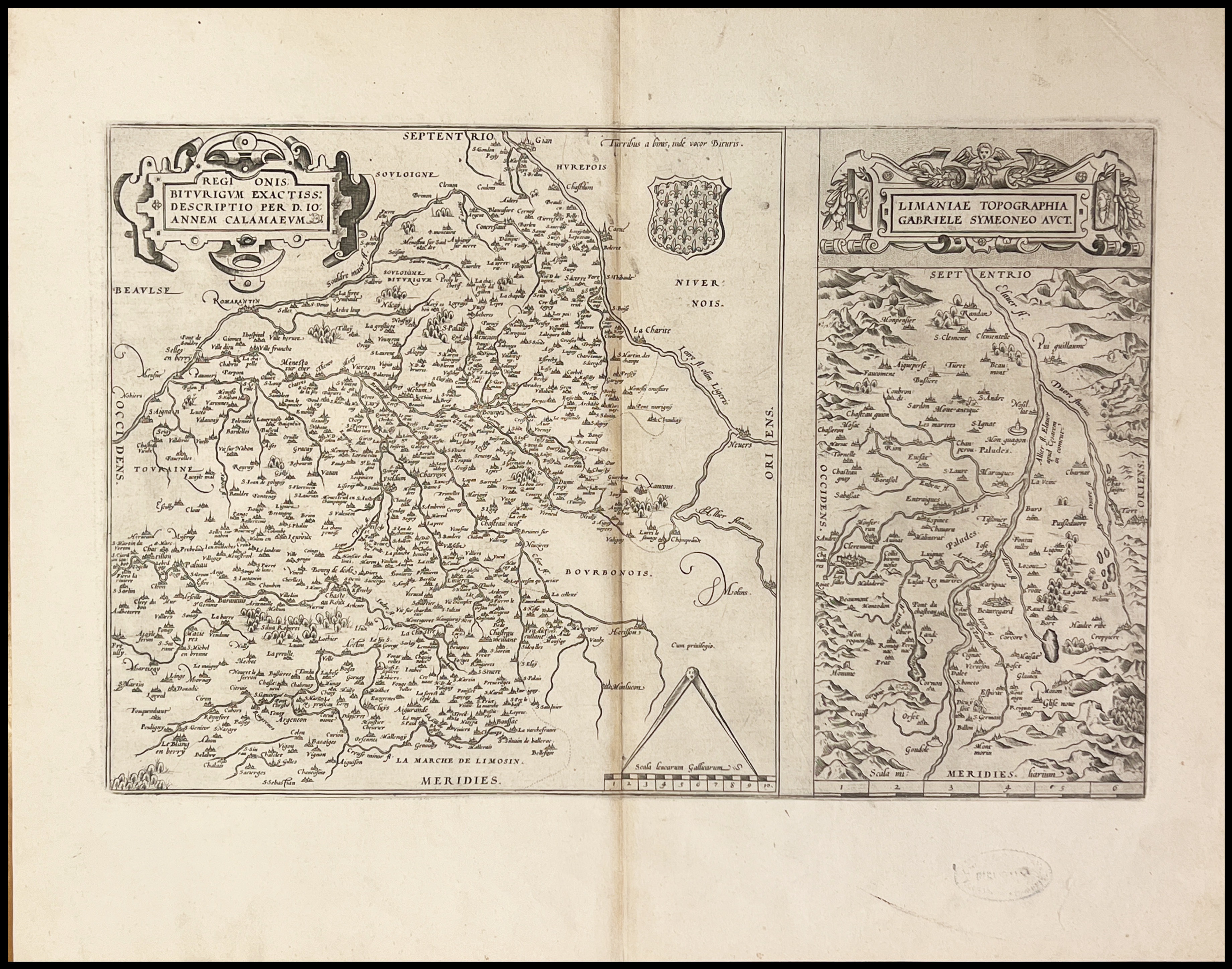 ABRAHAM ORTELIUS - REGIONIS BITURIGUM EXACTISS: DESCRIPTIO POR D. IOANNEM CALAMAEUM - 1579