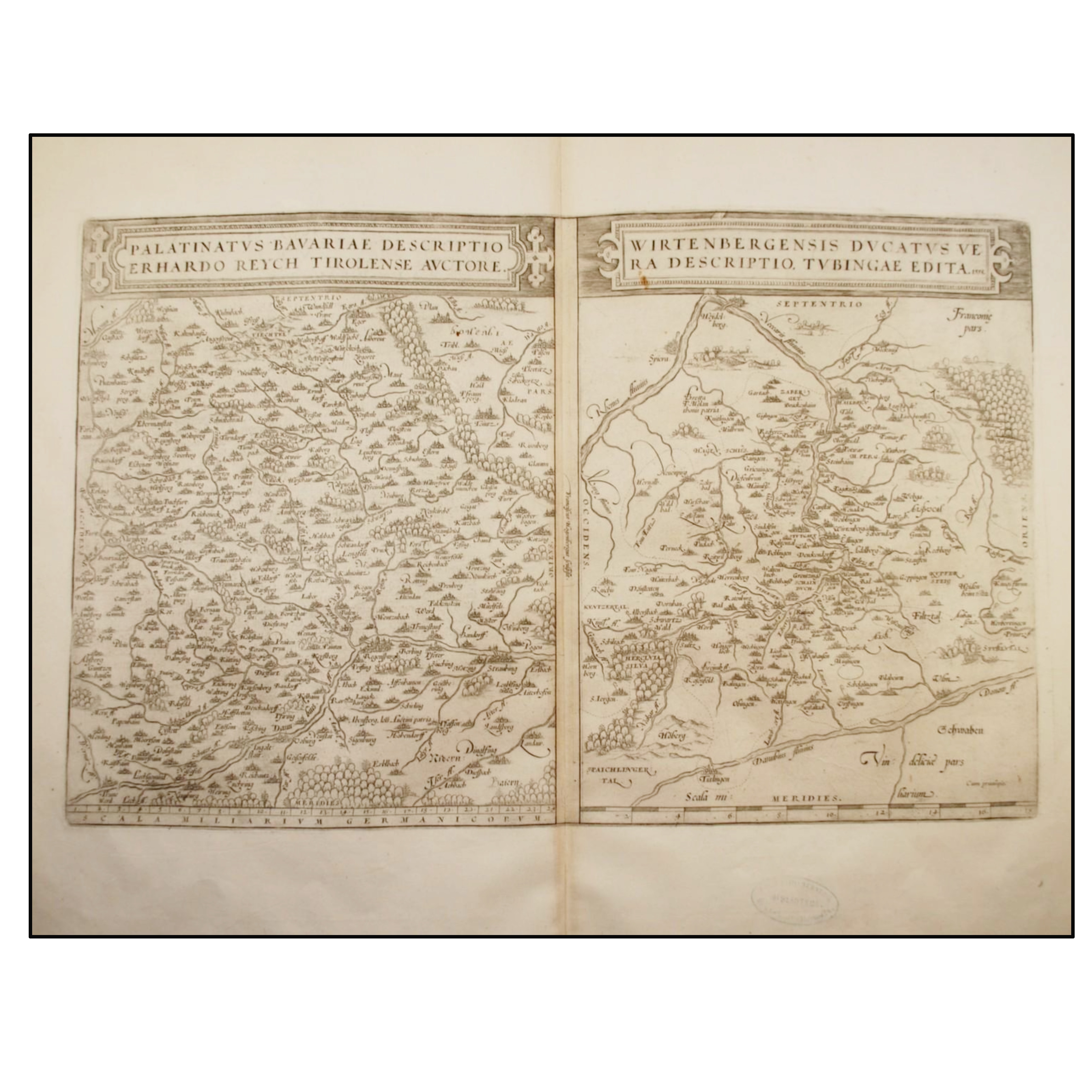 ABRAHAM ORTELIUS - PALATINATUS BAVARIAE DESCRIPTIO, ERHARDO REYCH TIROLENSE AUCTORE / WIRTENBERGENSIS DUCATUS VERE DESCRIPTIO, TUBINGAE EDITA - 1579