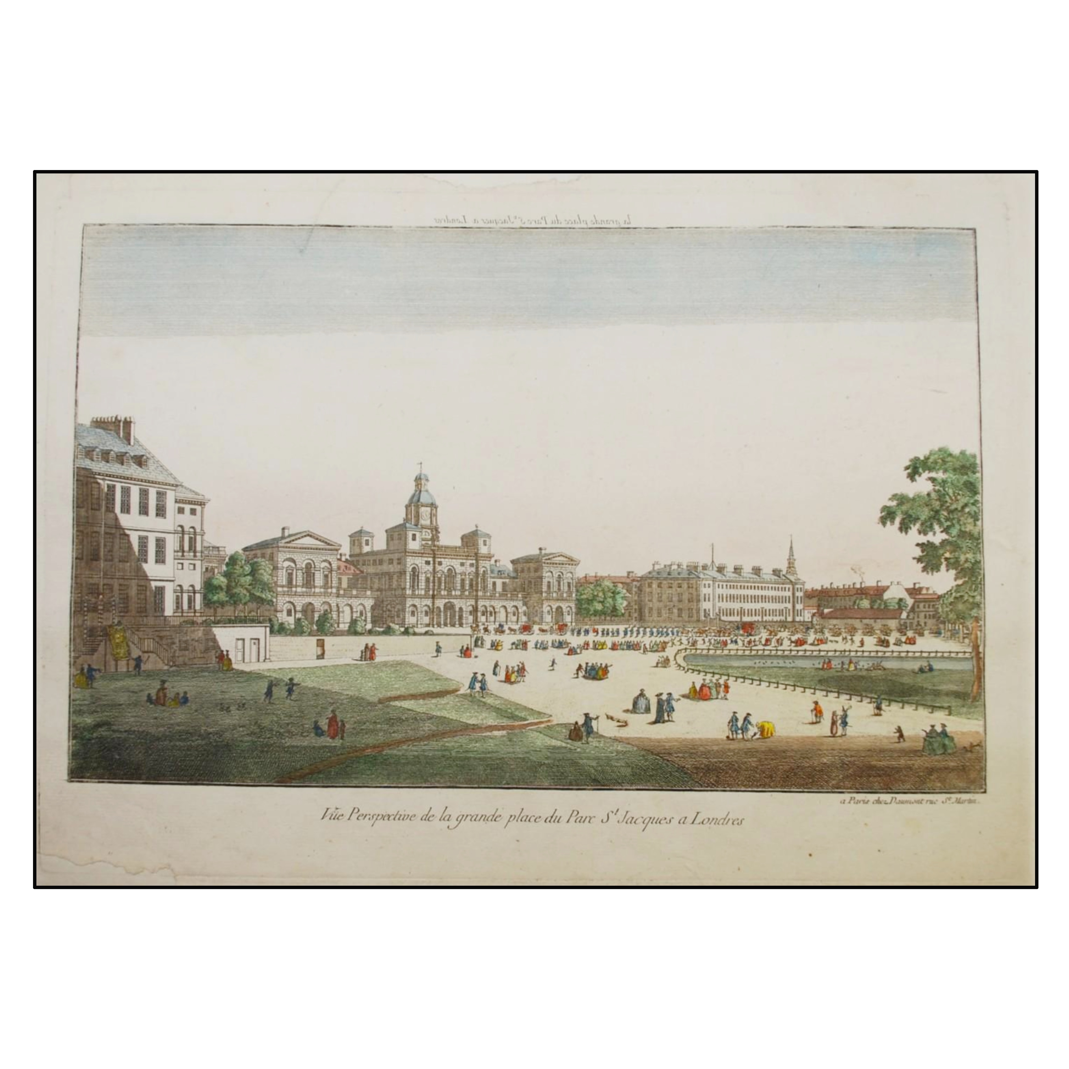 AUTOR DESCONOCIDO - VUE PERSPECTIVE DE LA GRANDE PLACE DU PARC ST JACQUES A LONDRES- 1790