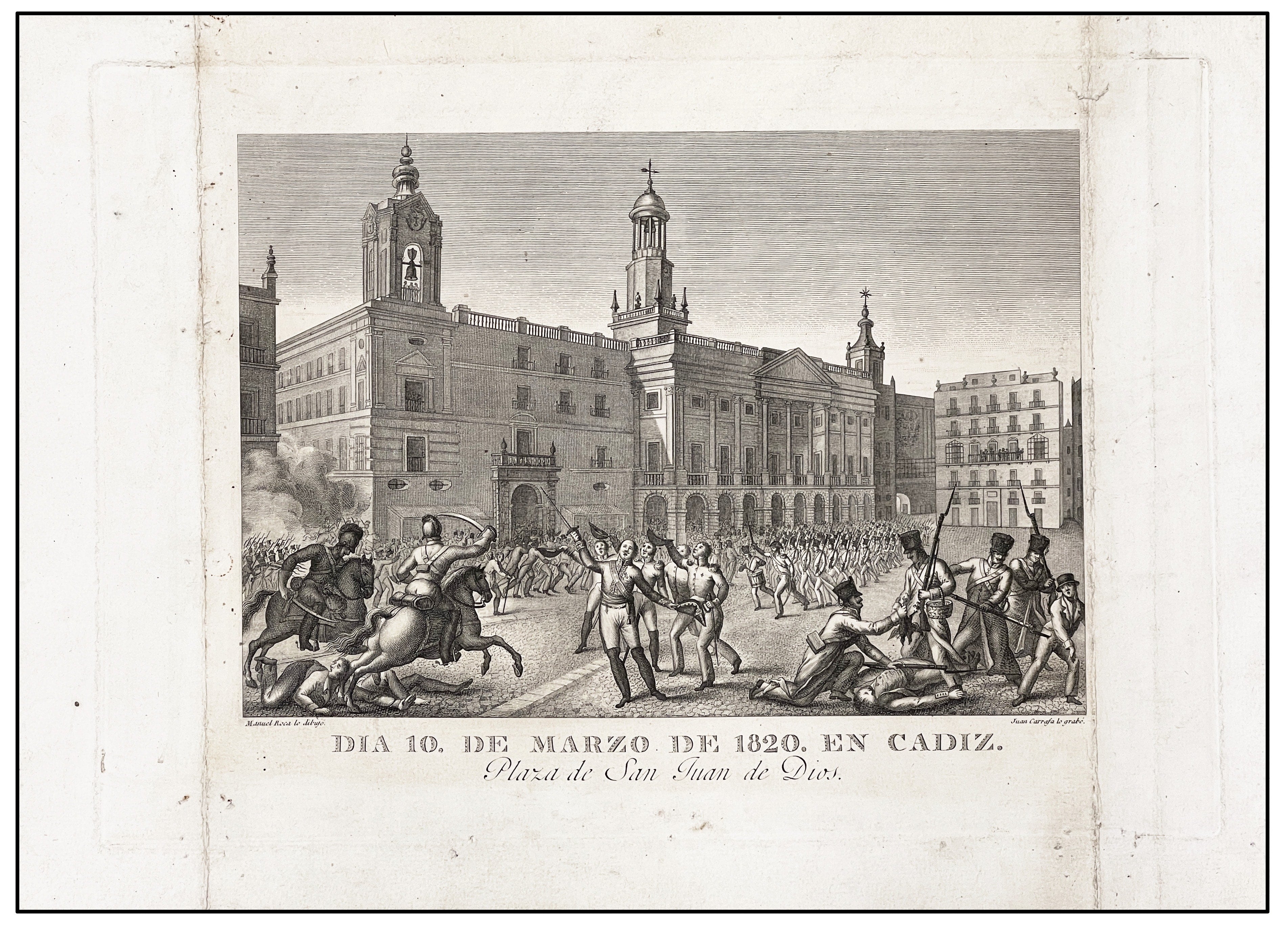 E. BOIX / M. ROCA - PLAZA DE SAN ANTONIO (CÁDIZ) - 1820