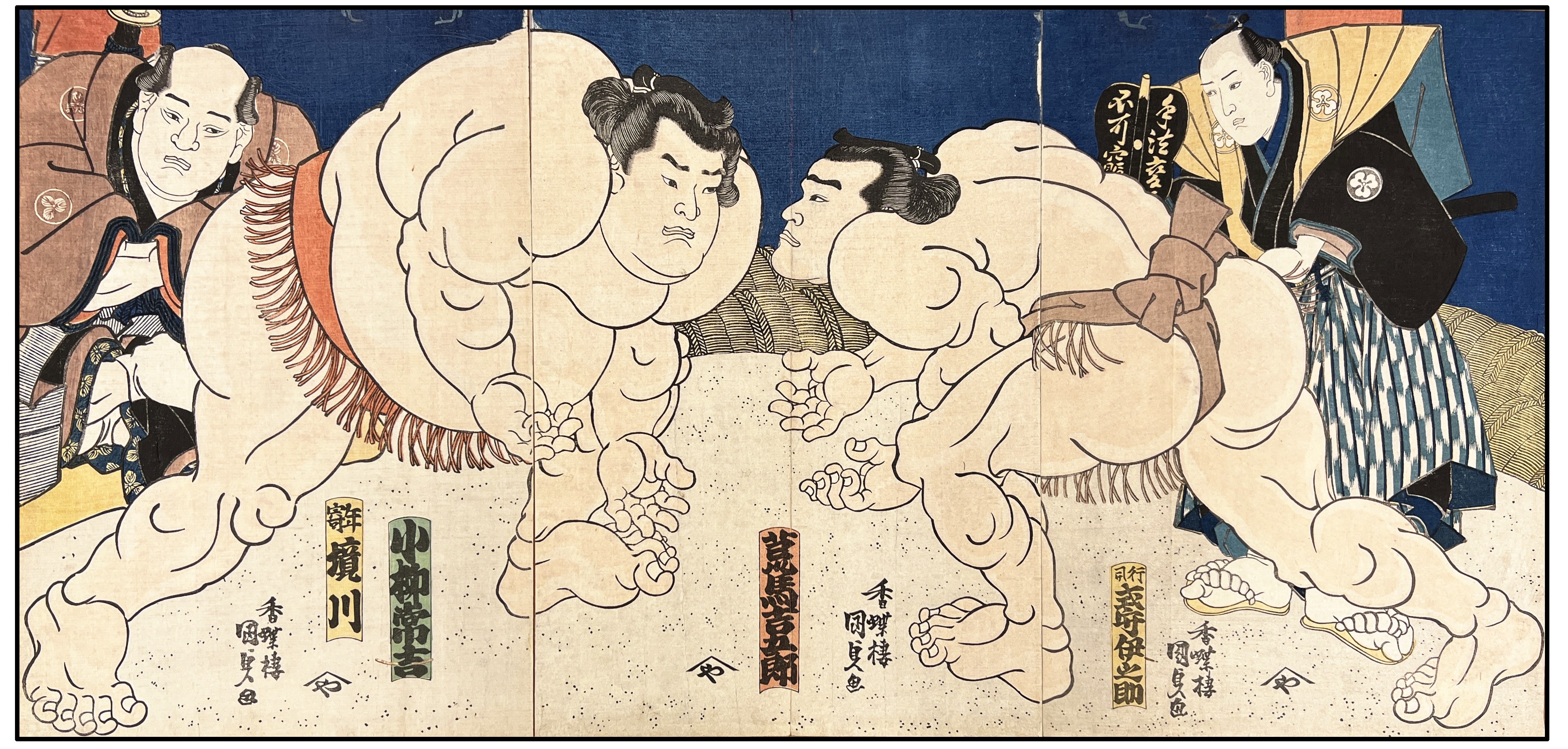 TOYOKUNI III KUNISADA - LUCHADORES DE SUMMO (XILOGRAFÍA) - 1840