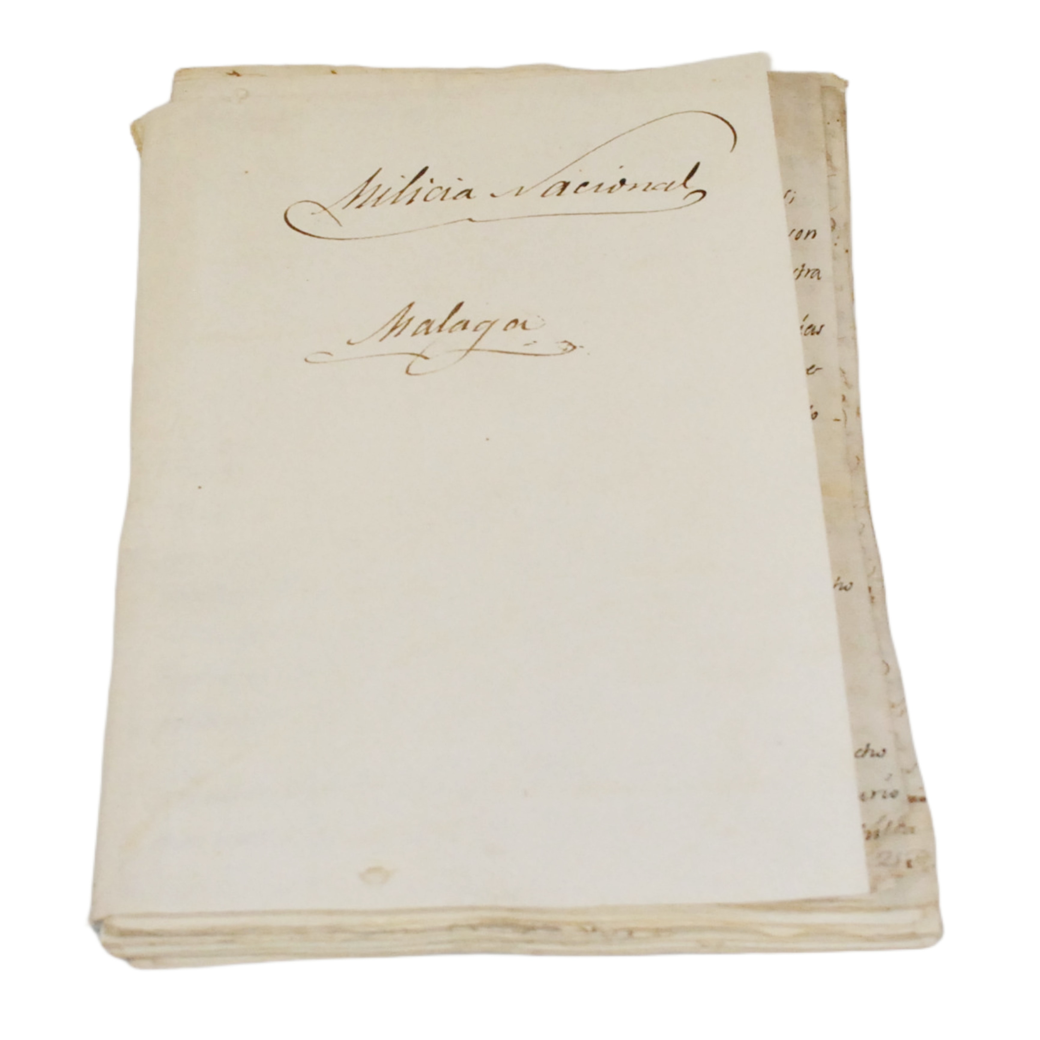 DOCUMENTOS RELATIVOS A LA MILICIA DE MÁLAGA EN LA ÉPOCA DE SEXENIO ABSOLUTISTA - TRIENIO LIBERAL. - 1818