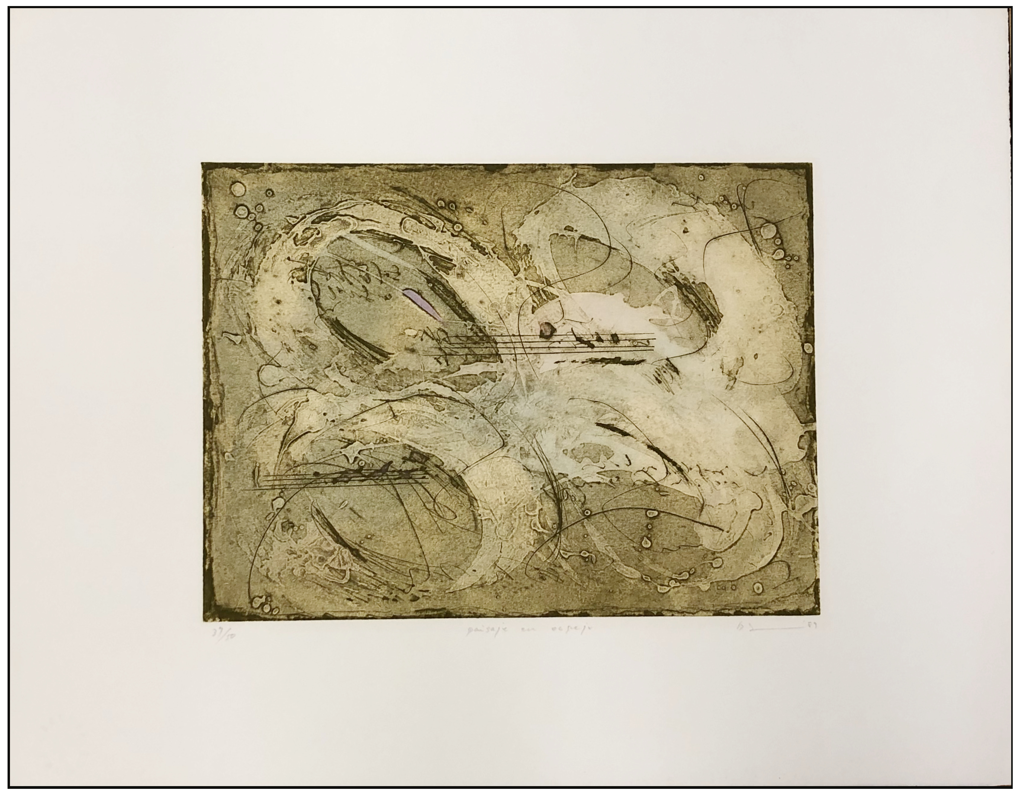 KOUJI OCHIAI - PAISAJE EN ESPEJO OBRA GRÁFICA - 1989