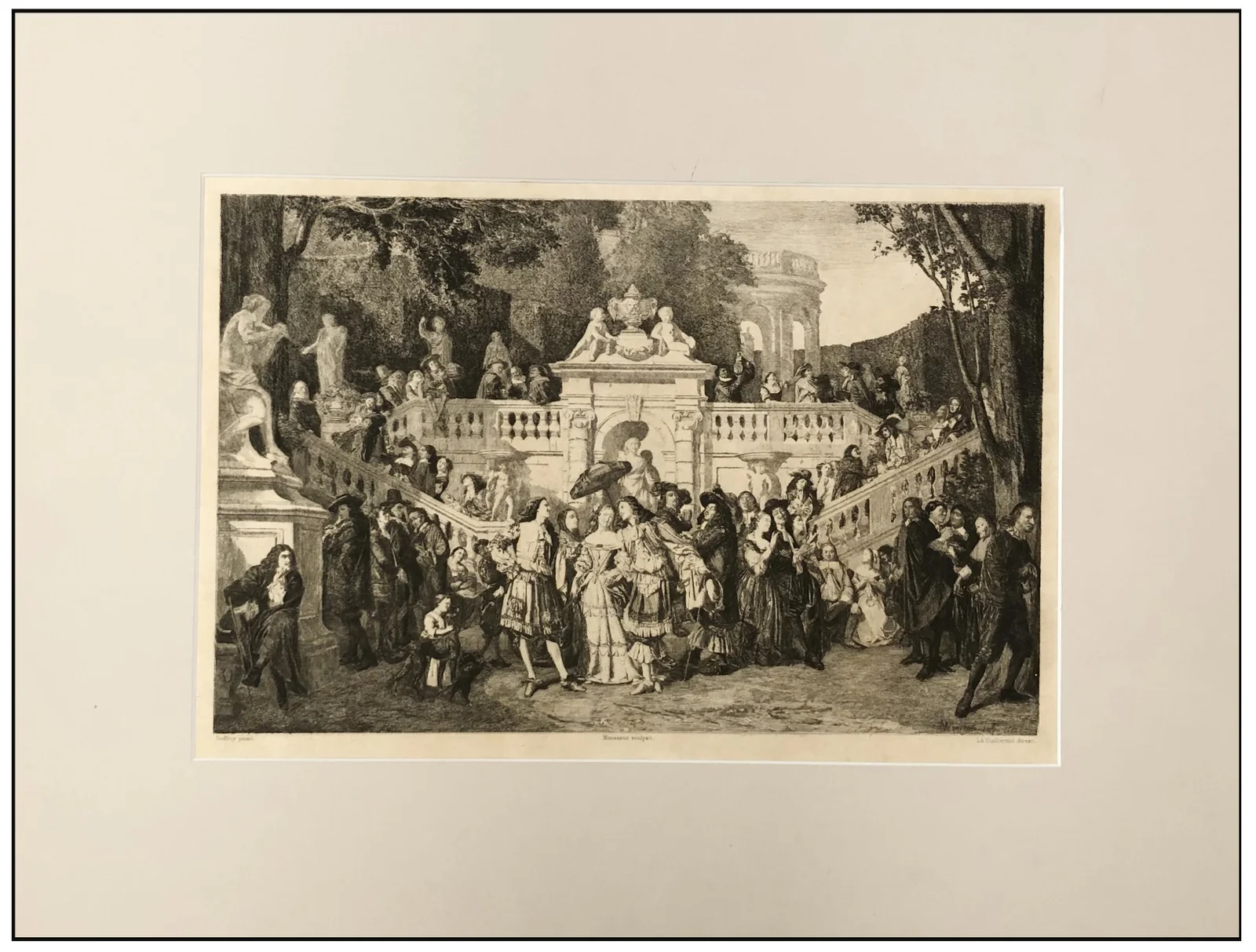 MONSANTO - TEATRO DE MOLIÈRE (GRABADO SOBRE SEDA) - 1880