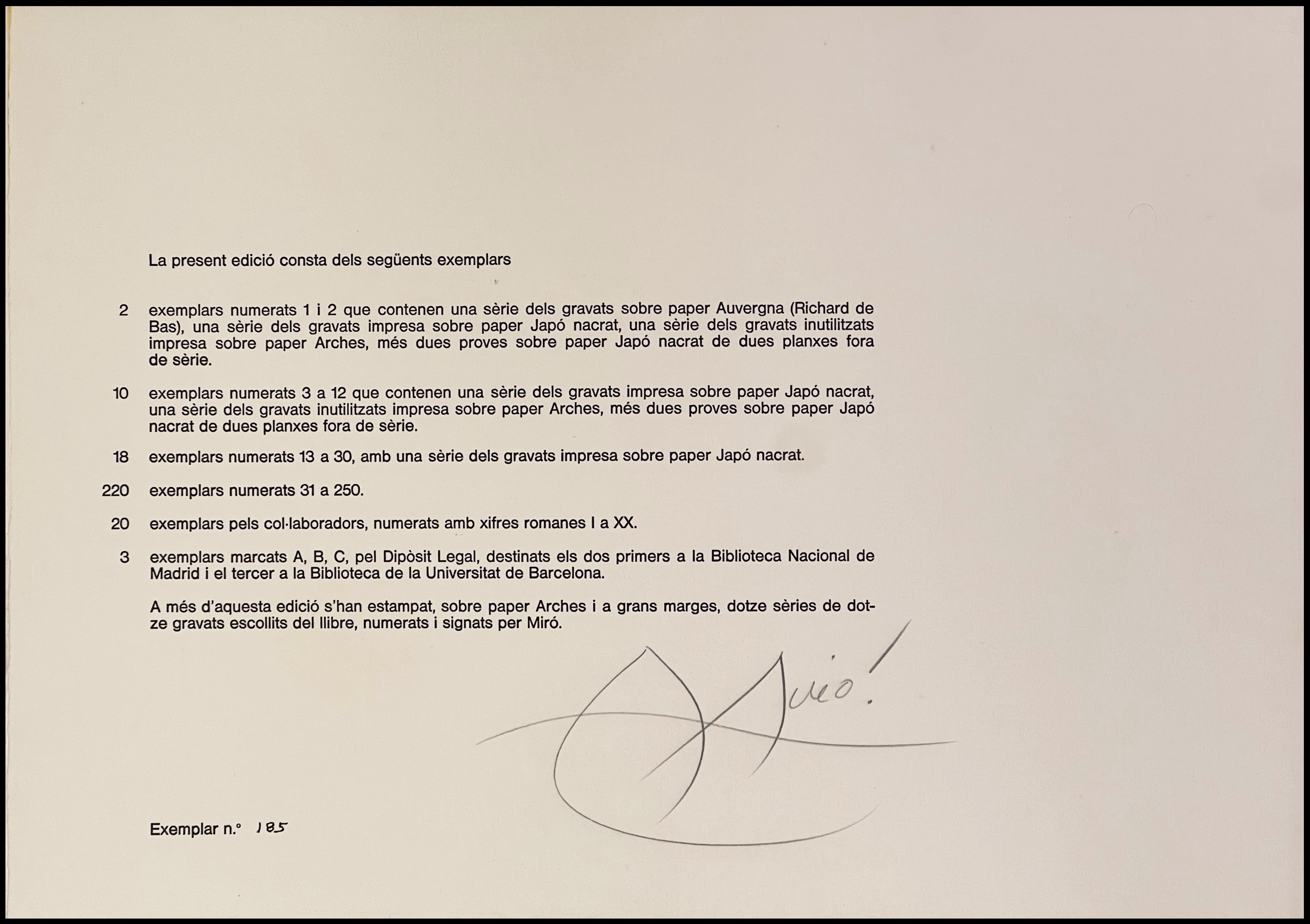 JOAN MIRÓ - CÀNTIC DEL SOL Nº 23 (OBRA GRÁFICA) - 1975