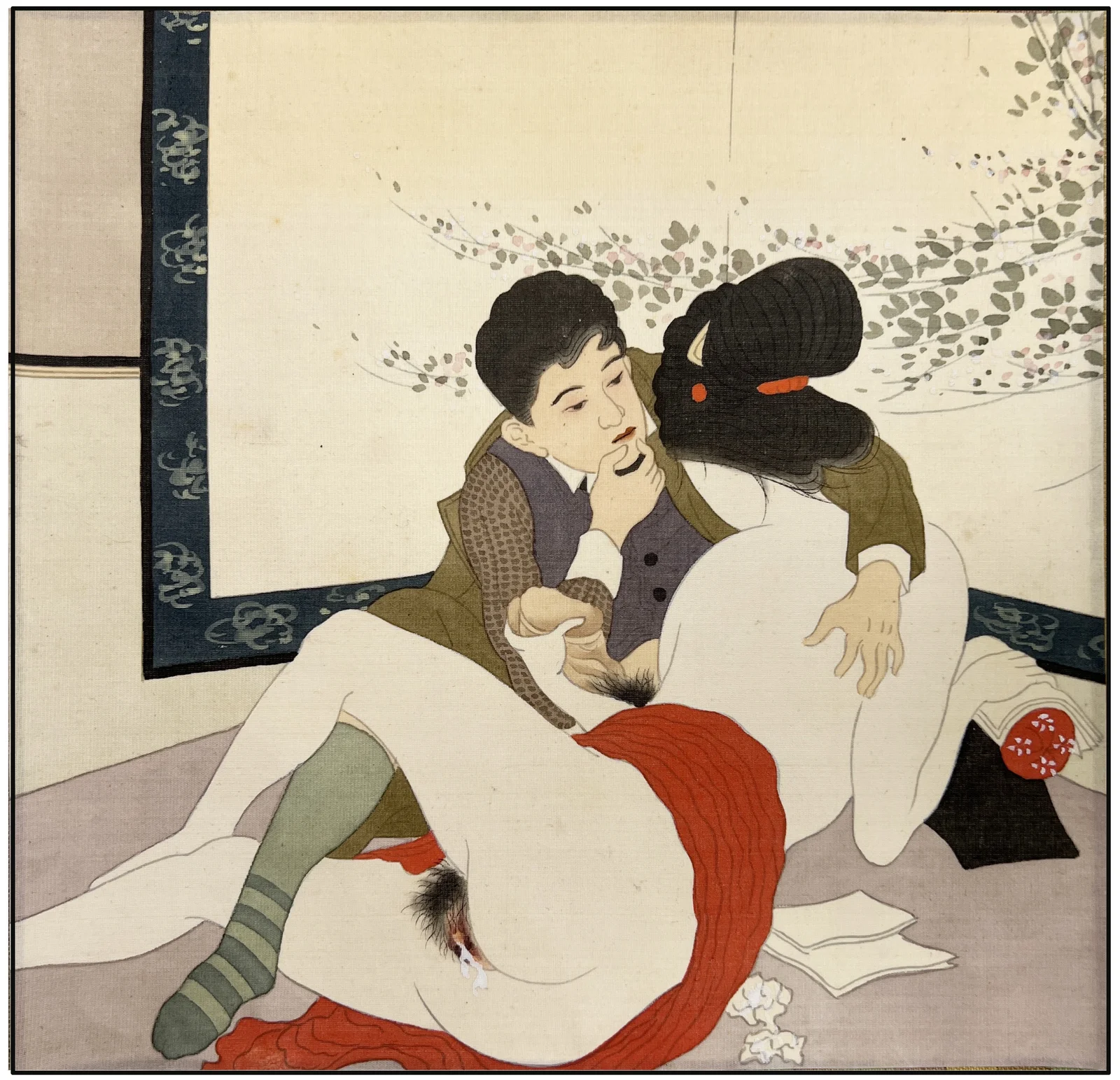 ANONIMO - ARTE SHUNGA EN FORMATO SCROLL - C. 1920