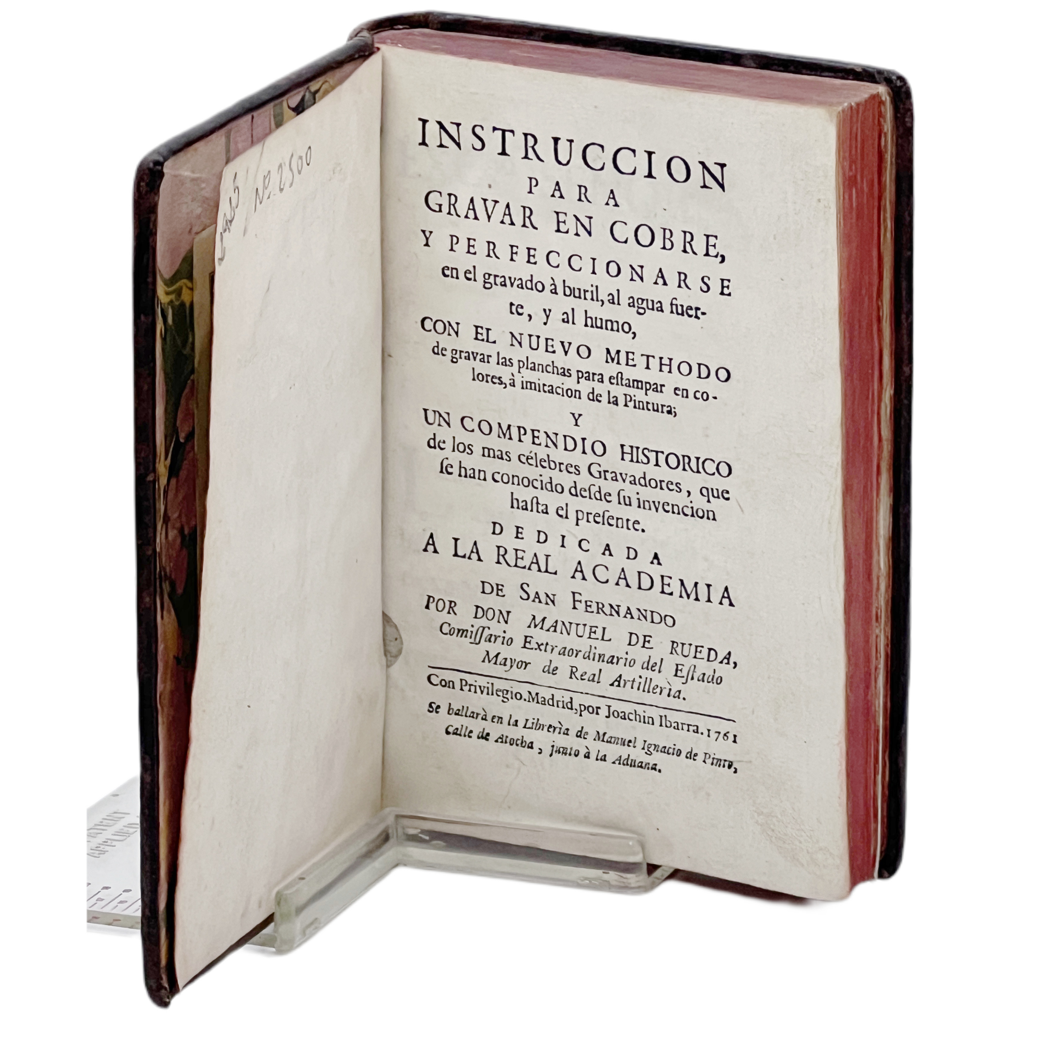 MANUEL DE RUEDA - INSTRUCCIÓN PARA GRAVAR EN COBRE - 1761
