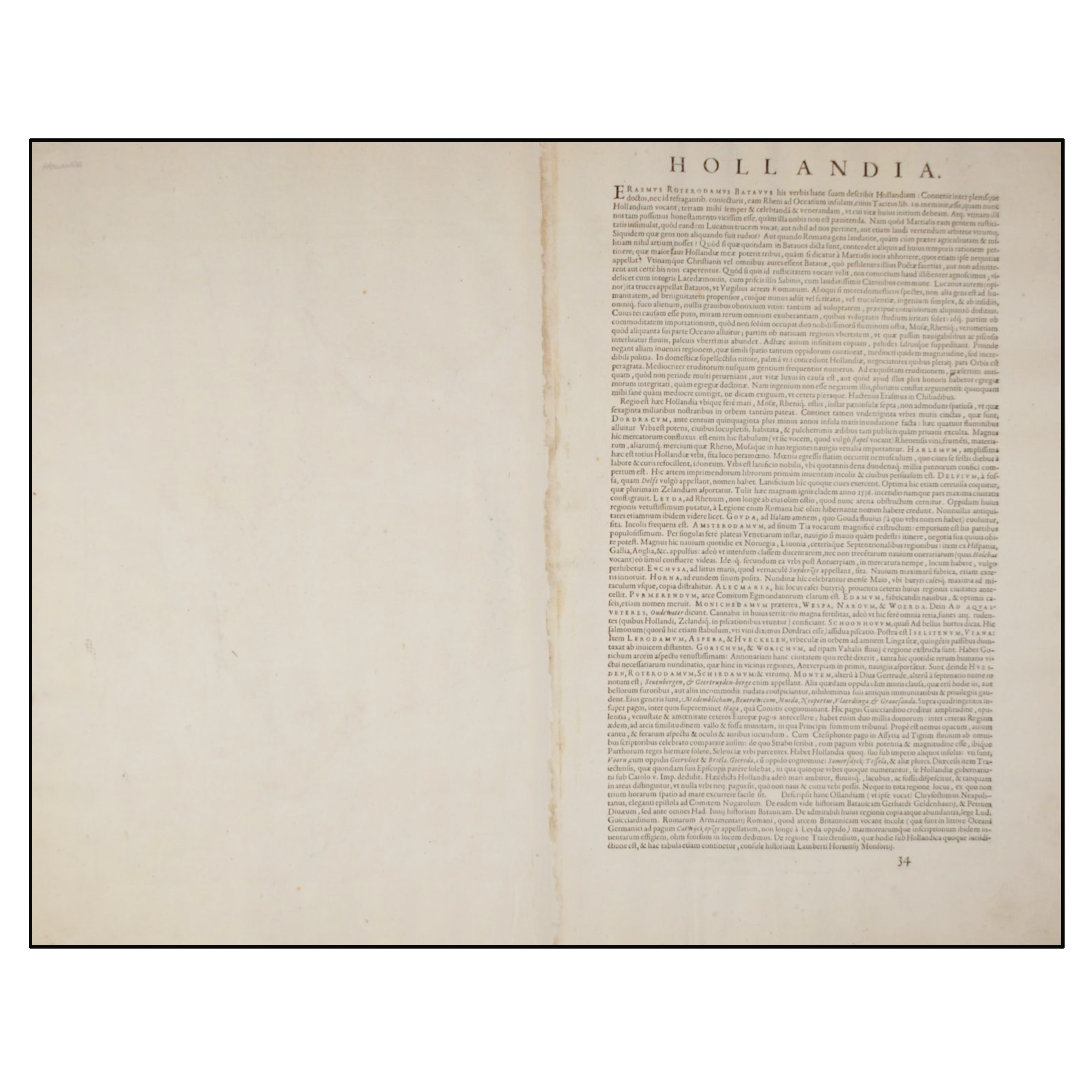 HOLLANDIAE ANTIQUORUM CATTHORUM SEDIS NOVA DESCRIPTIO.