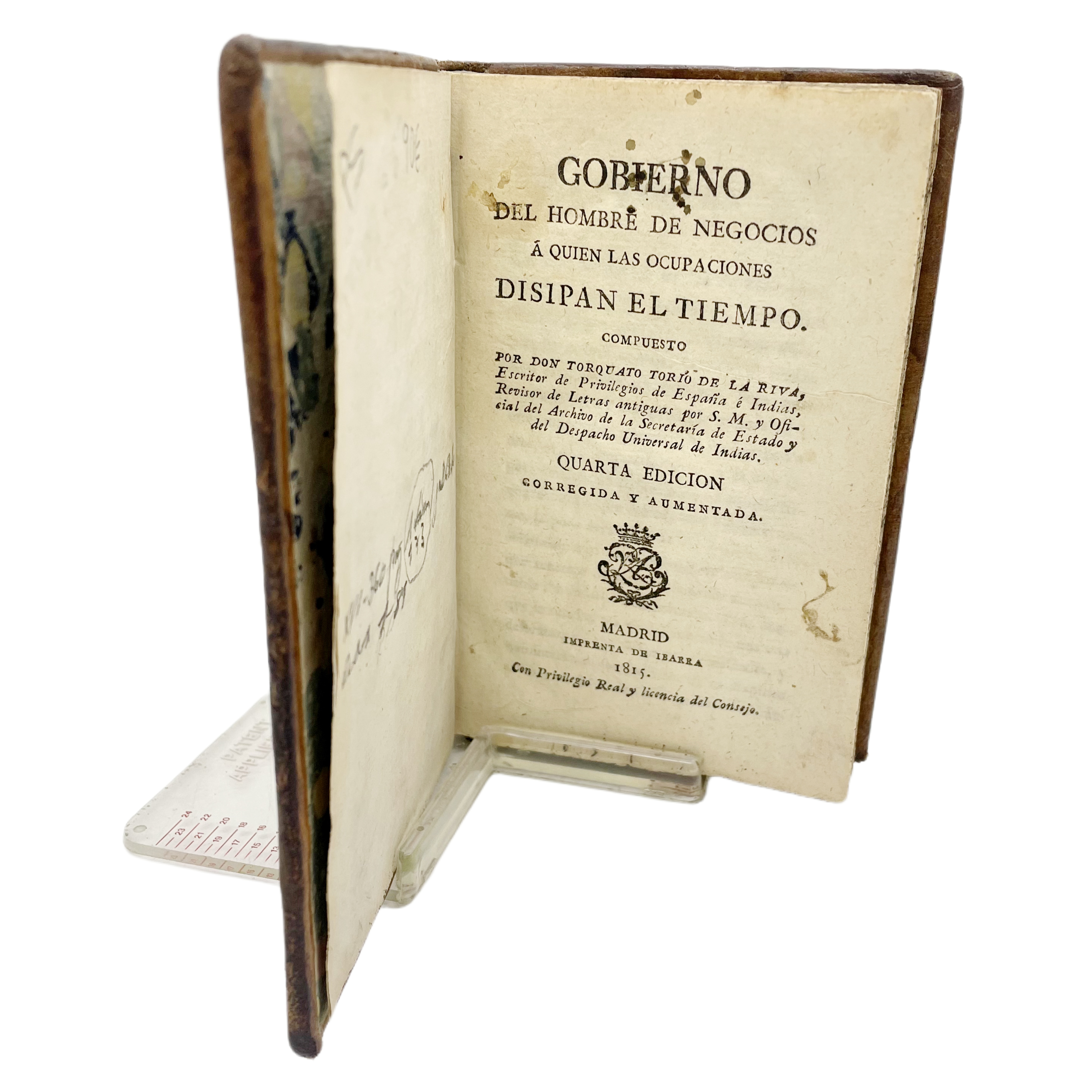 TORQUATO TORIO DE LA RIVA - GOBIERNO DEL HOMBRE DE NEGOCIOS - 1815