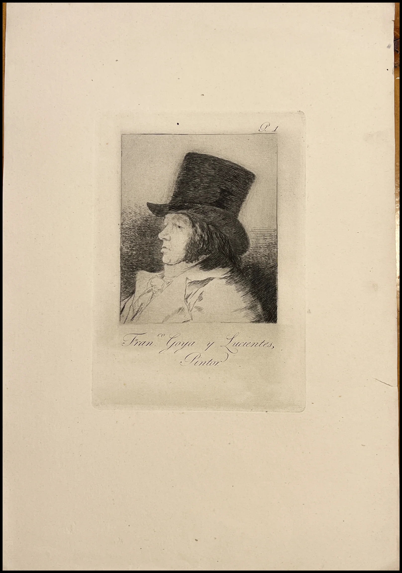 GOYA - (LOS CAPRICHOS Nº1 AUTORETRATO) - EDICIÓN IND