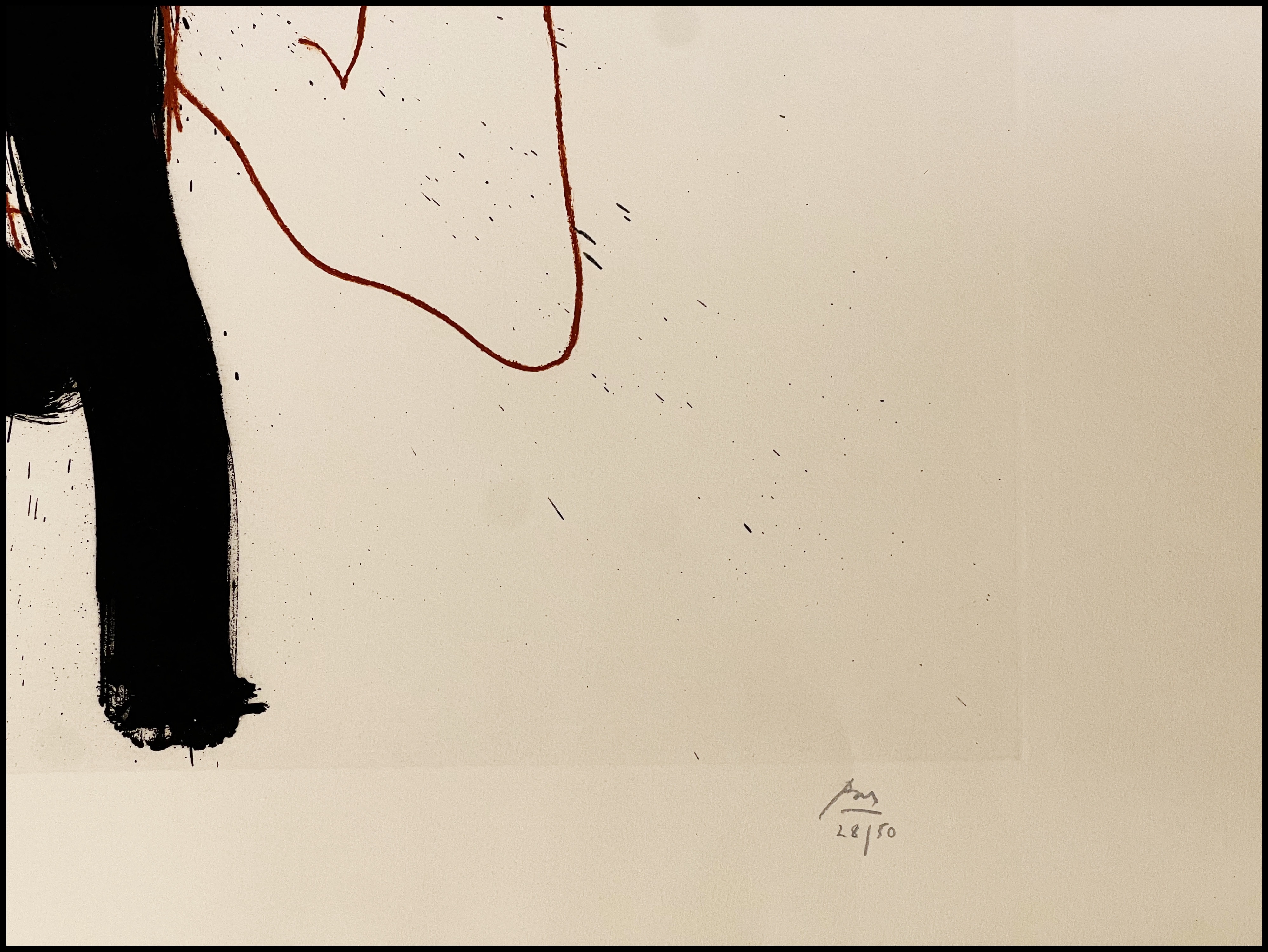 ROBERT MOTHERWELL (1915 - 1991) - LAMENT FOR LORCA - 1991