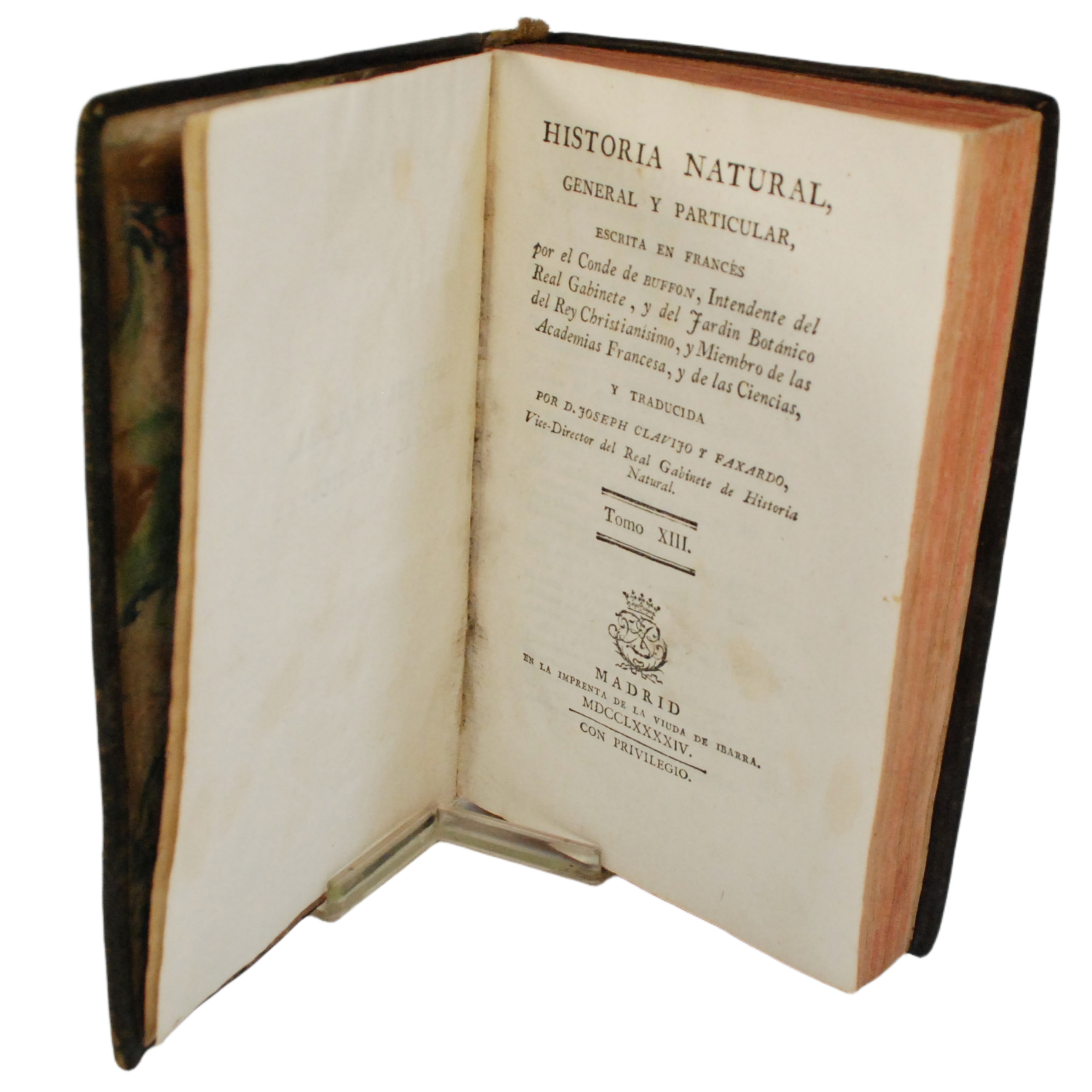 BUFFON - HISTORIA NATURAL GENERAL Y PARTICULAR (TOMO XIII) - 1794