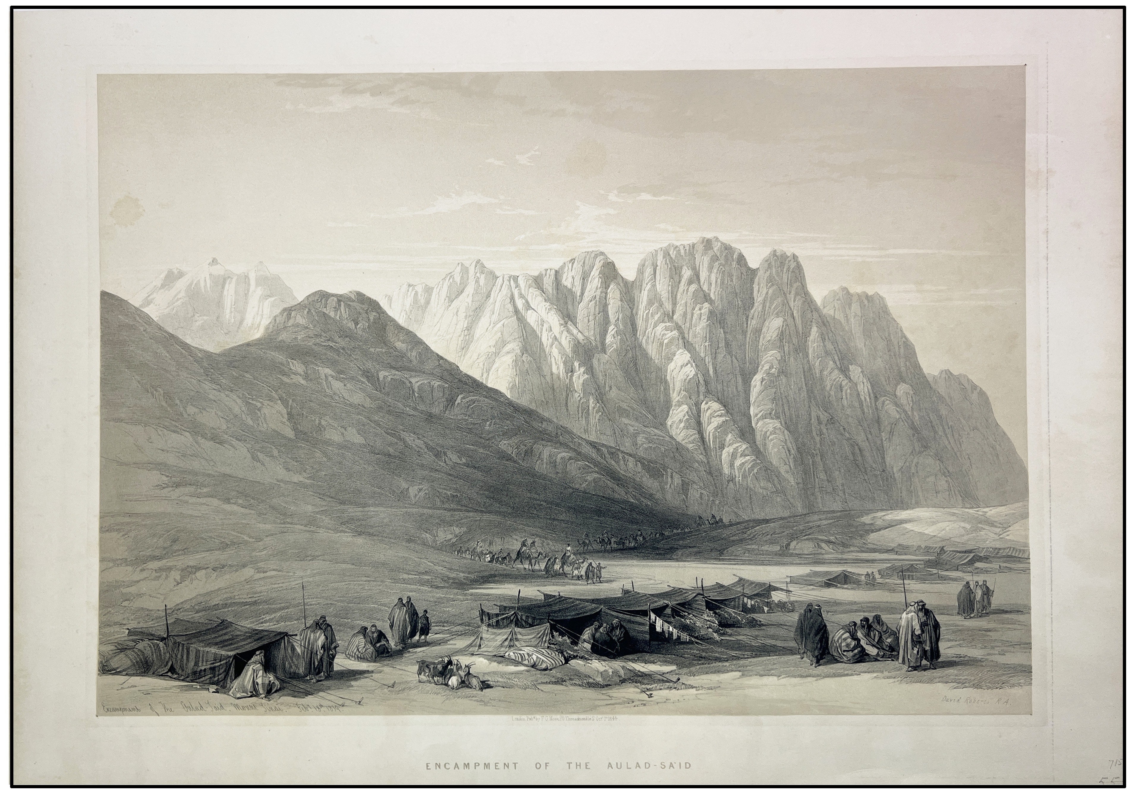 DAVID ROBERTS - ACAMPADA EN EL SINAI (EGIPTO) - 1846