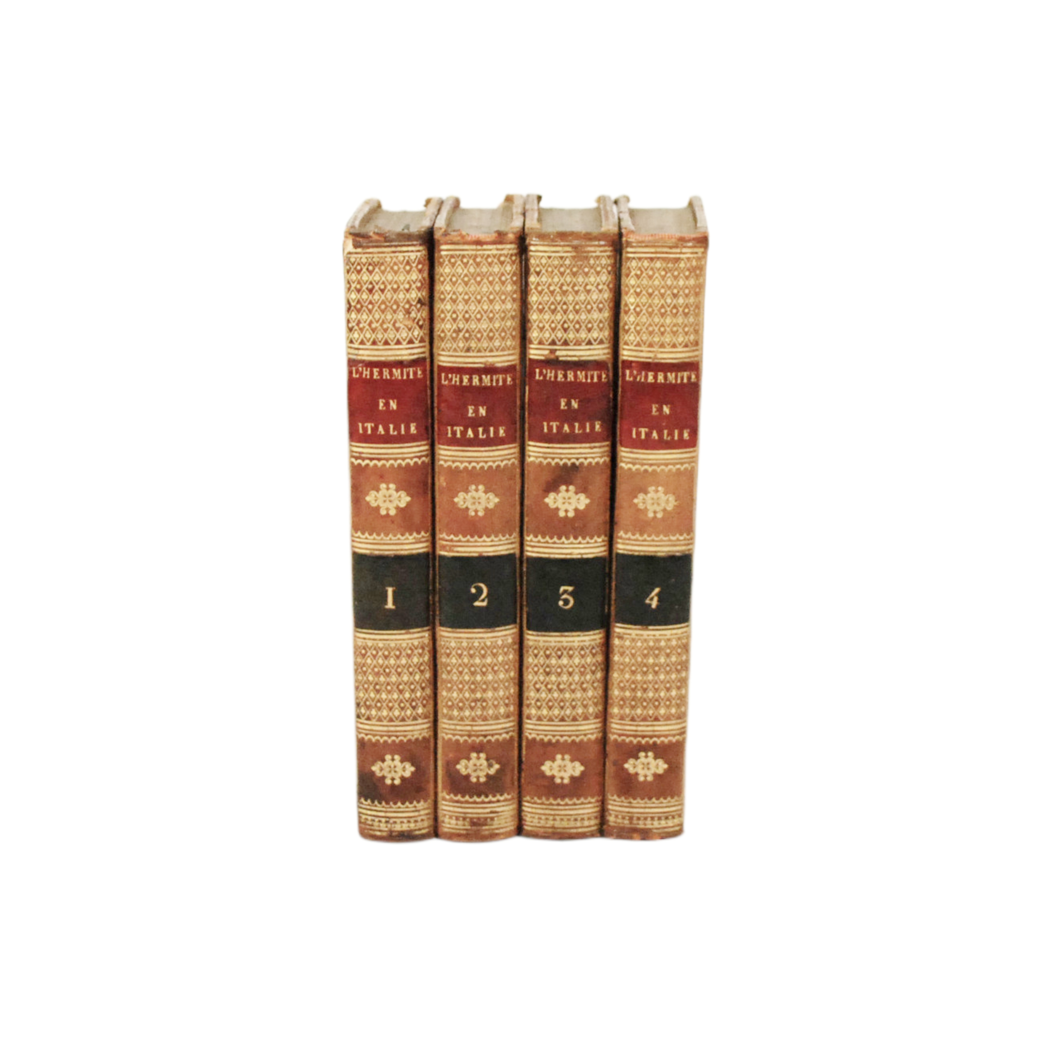 ÉTIENNE DE JOUY - L'HERMITE EN ITALIE (4 VOLS) - 1824 (1ª EDICIÓN)