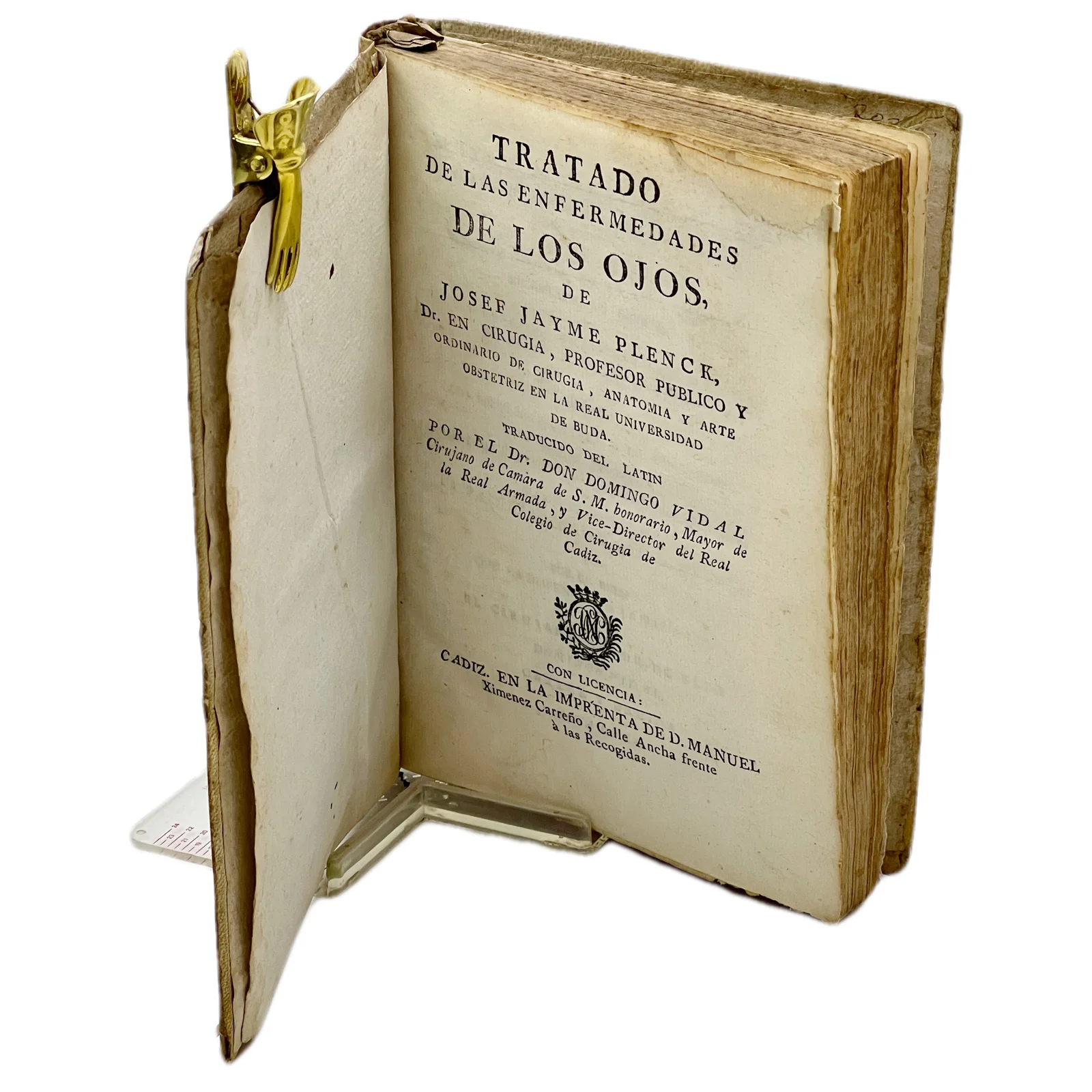 JOSEPH J. PLENCK - TRATADO DE LAS ENFERMEDADES DE LOS OJOS - 1797
