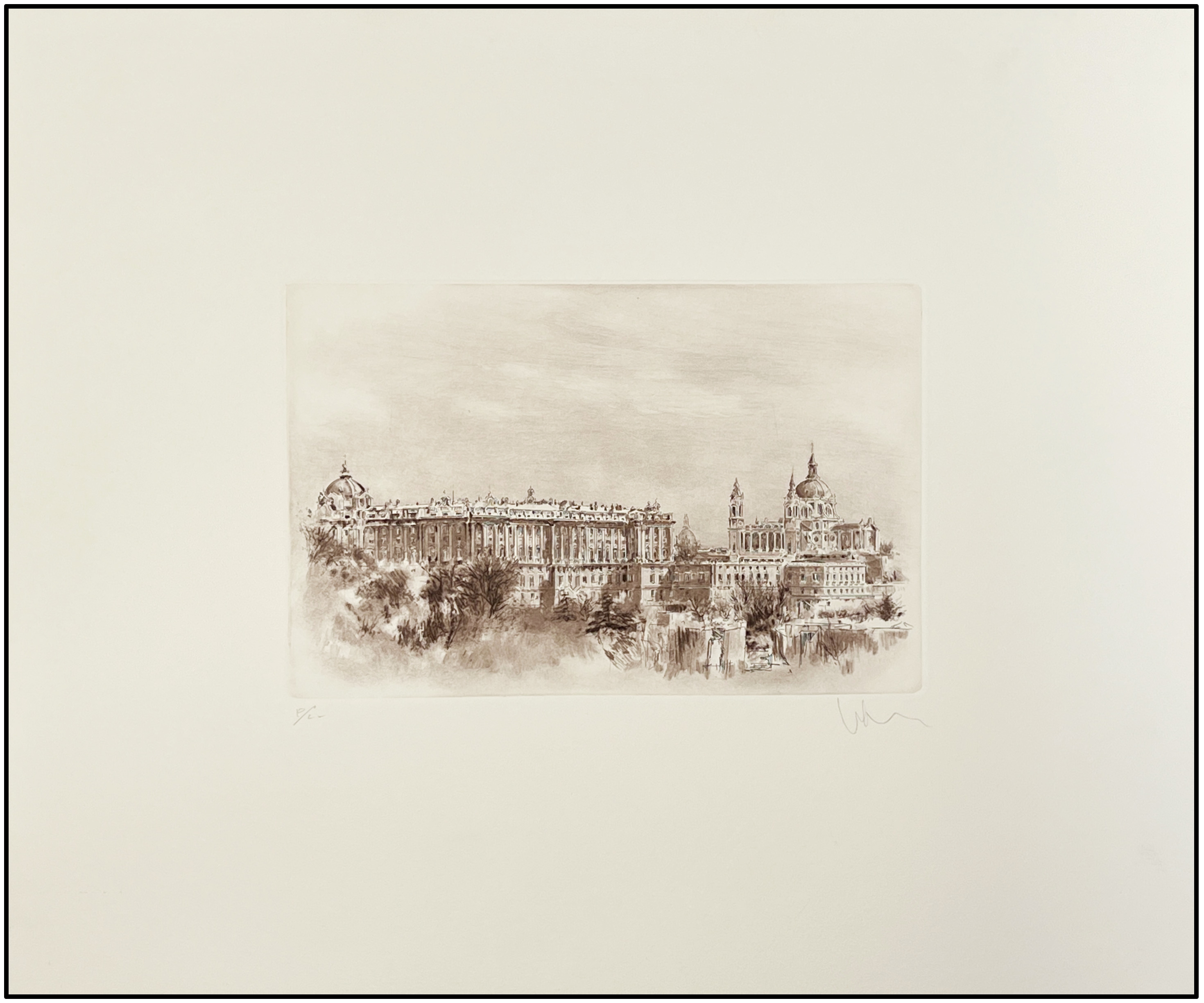 VENANCIO ARRIBAS - PALACIO REAL Y ALMUDENA (PUNTA SECA) - 2000