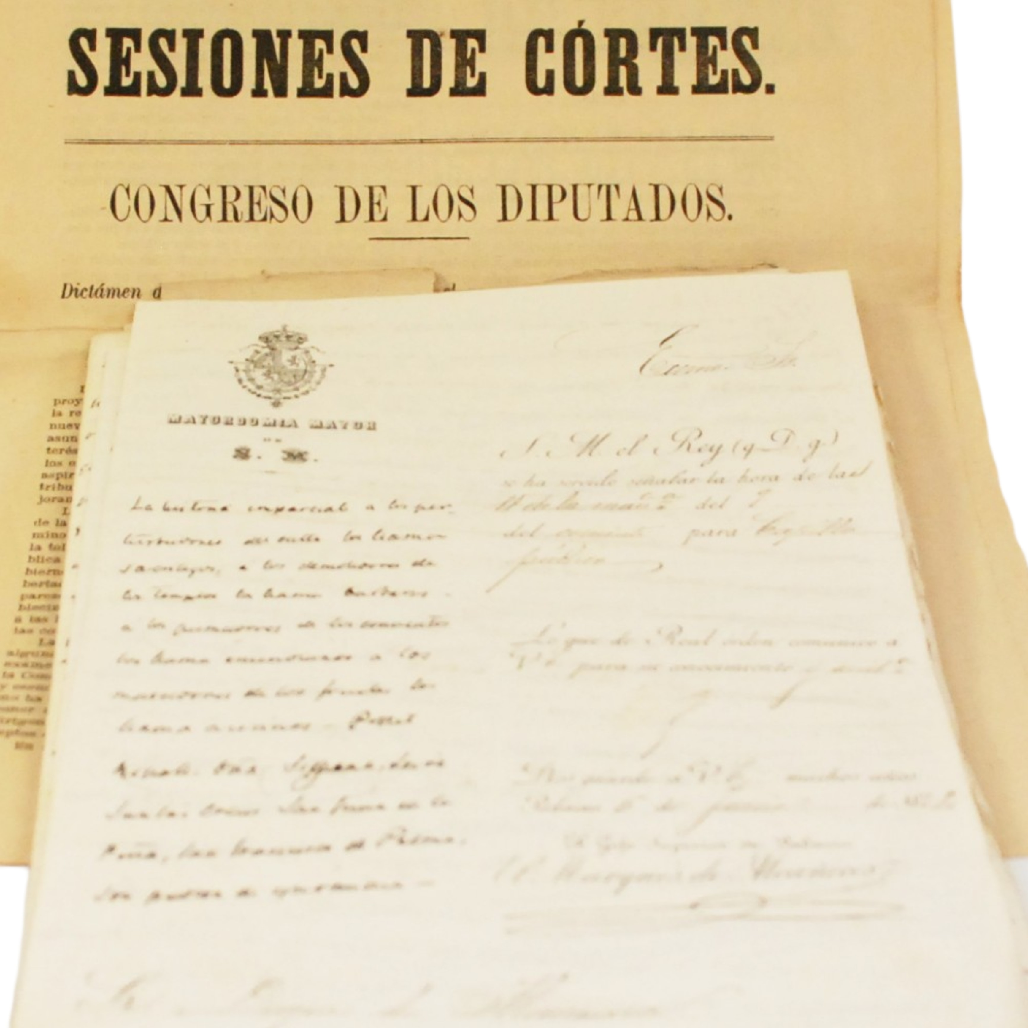 MANUSCRITO - DISCURSOS DIPUTADOS DE LAS CORTES - 1877