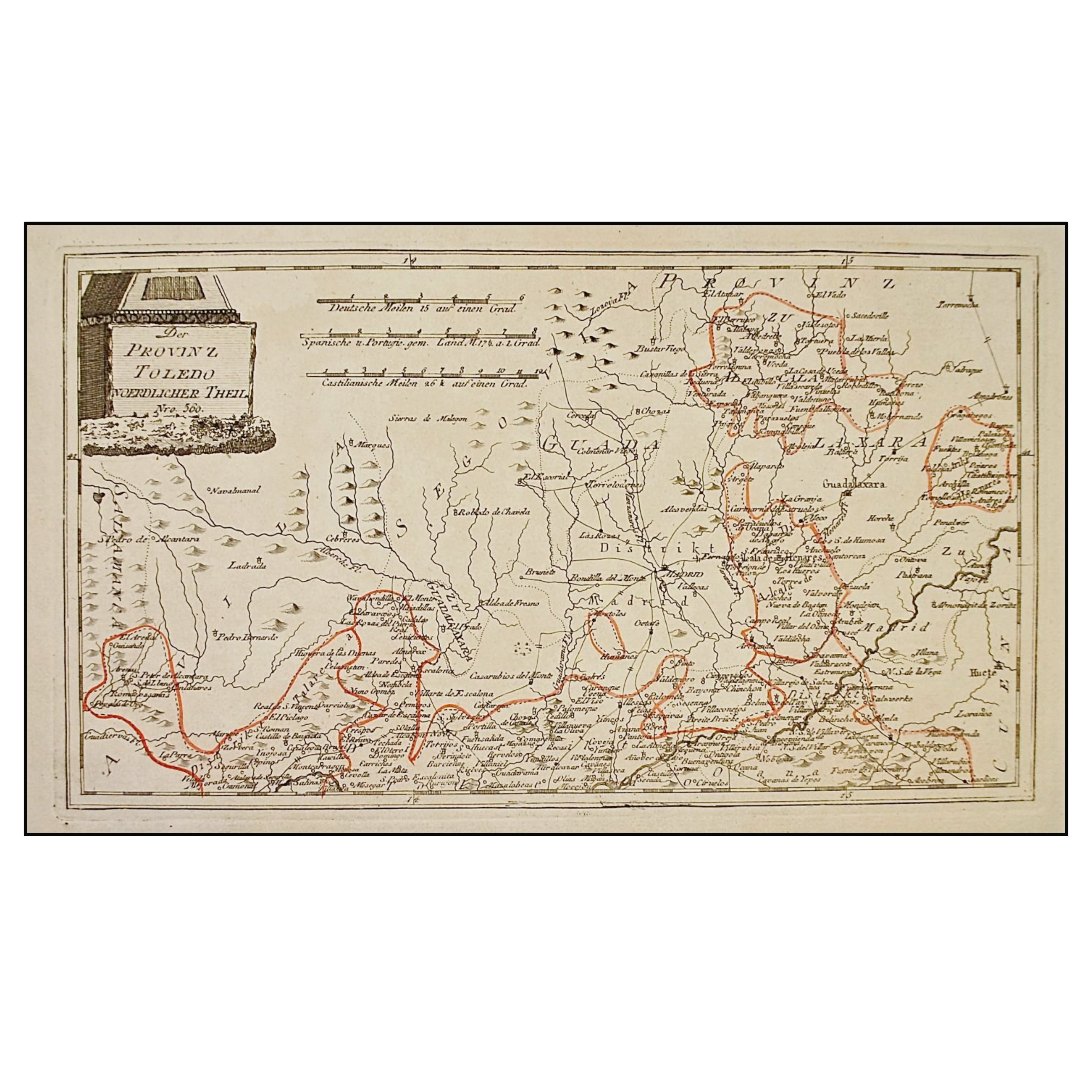 FRANZ J. JOSEPH VON REILLY - DER PROVINZ TOLEDO NÖRDLICHER THEIL  - 1797