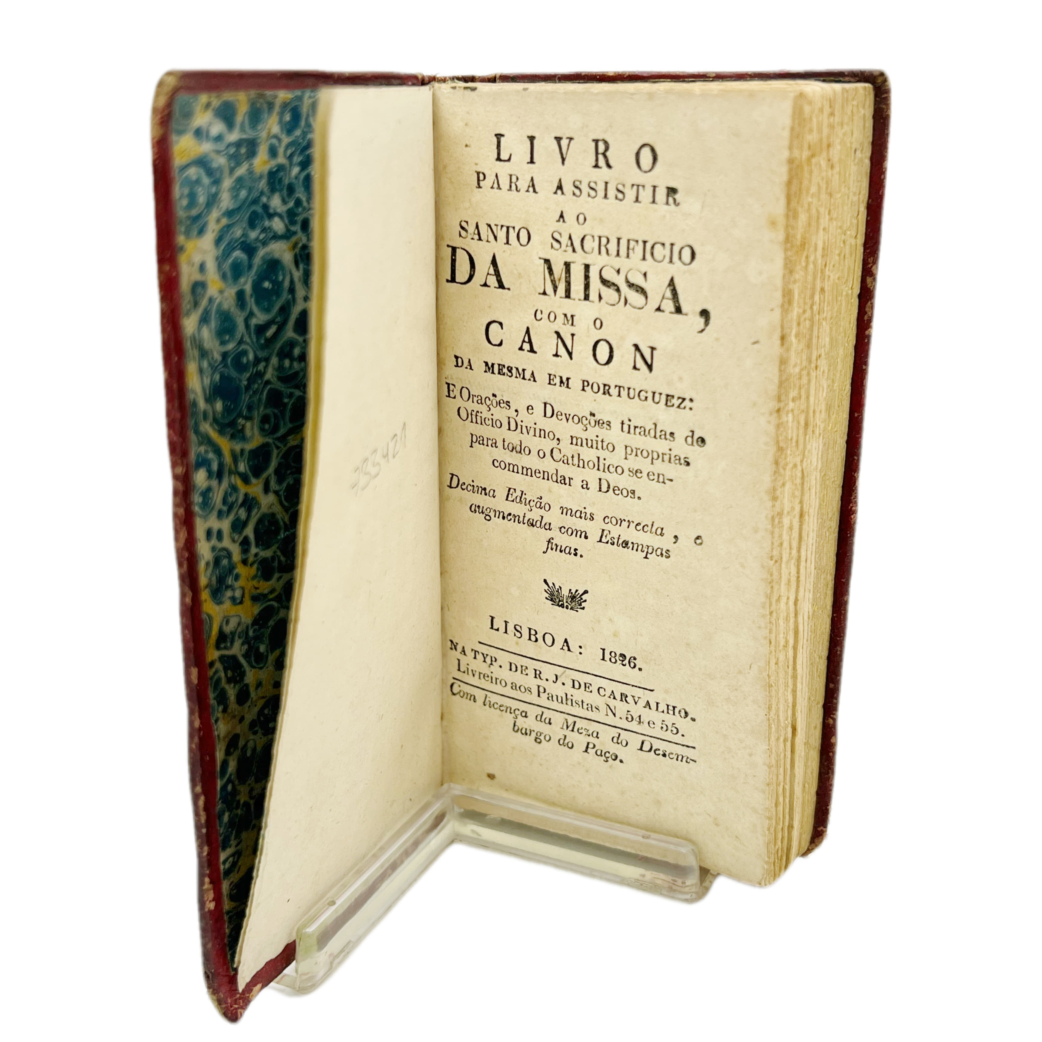 IGLESIA CATOLICA - LIVRO DA MISA (ENCUADERNACION ARTISTICA) - 1826