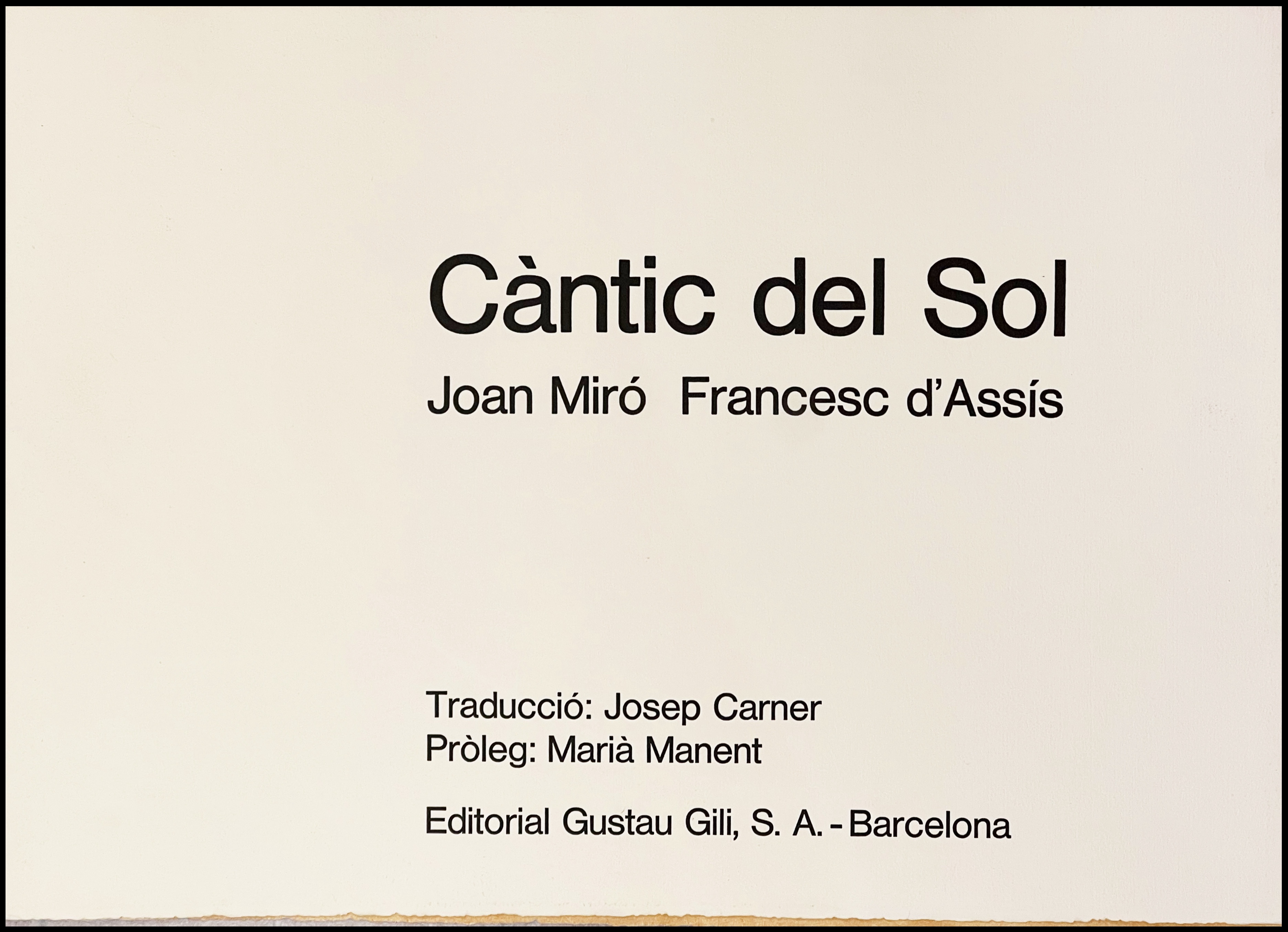 JOAN MIRÓ - CÀNTIC DEL SOL Nº 28 (OBRA GRÁFICA) - 1975