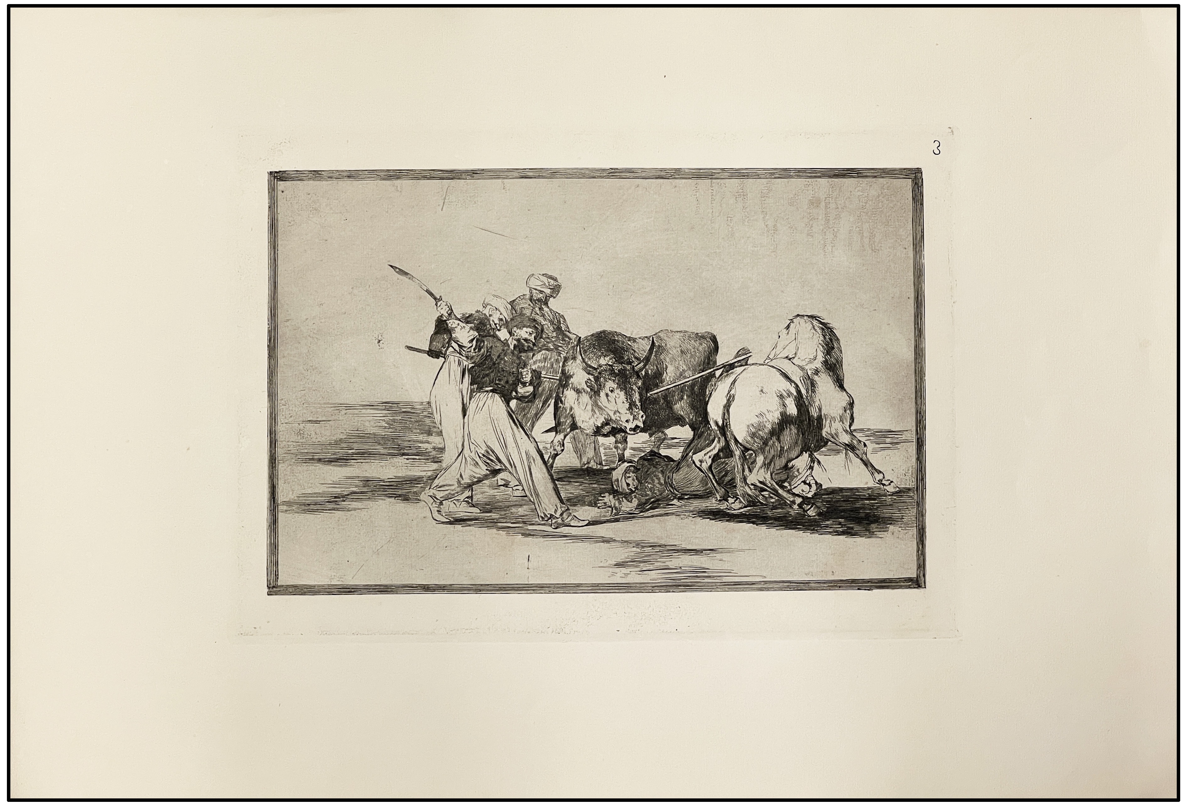 FRANCISCO DE GOYA - TAUROMAQUIA (ESTAMPA Nº 3) - SEPTIMA EDICIÓN 1937