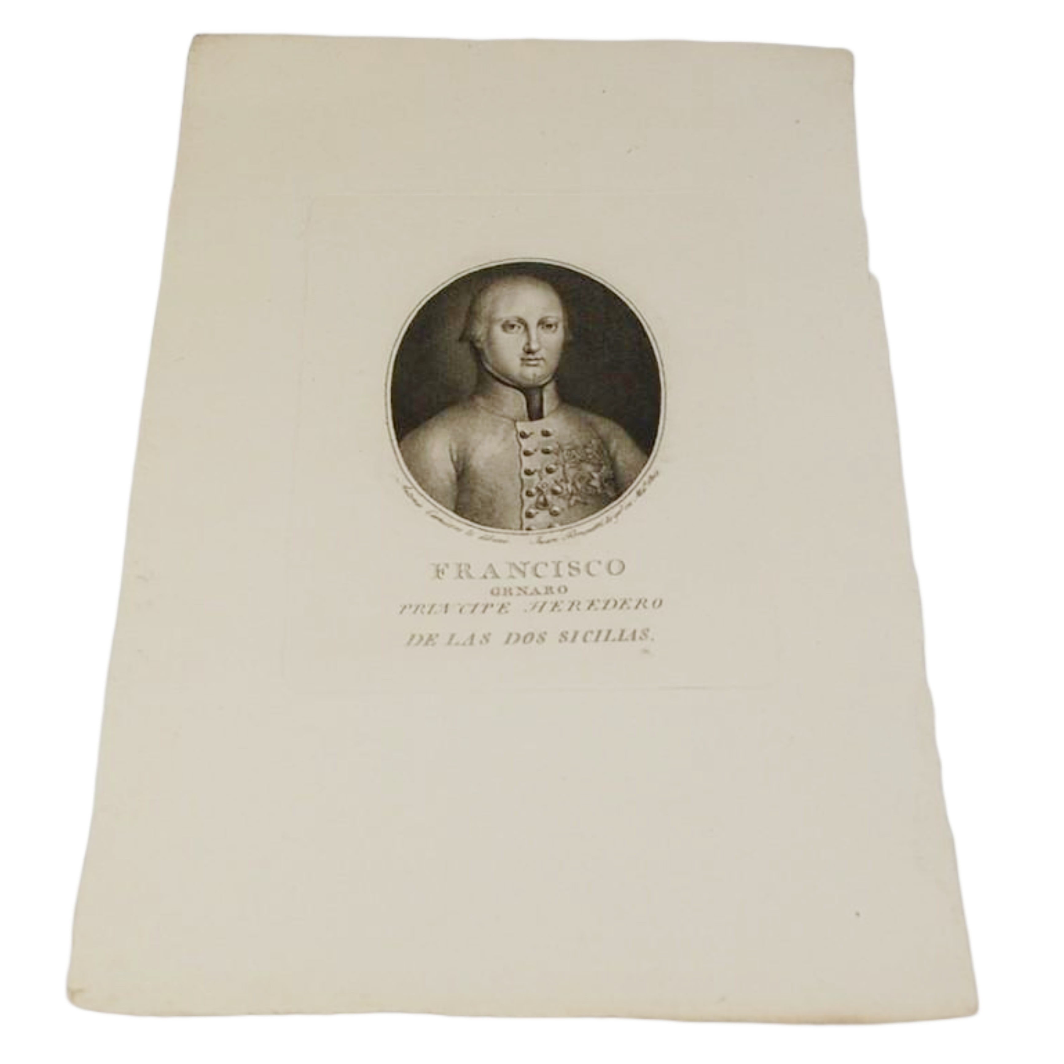 ANTONIO CARNICERO - FRANCISCO GENARO PRINCIPE HEREDERO DE LAS DOS SICILIAS - 1802