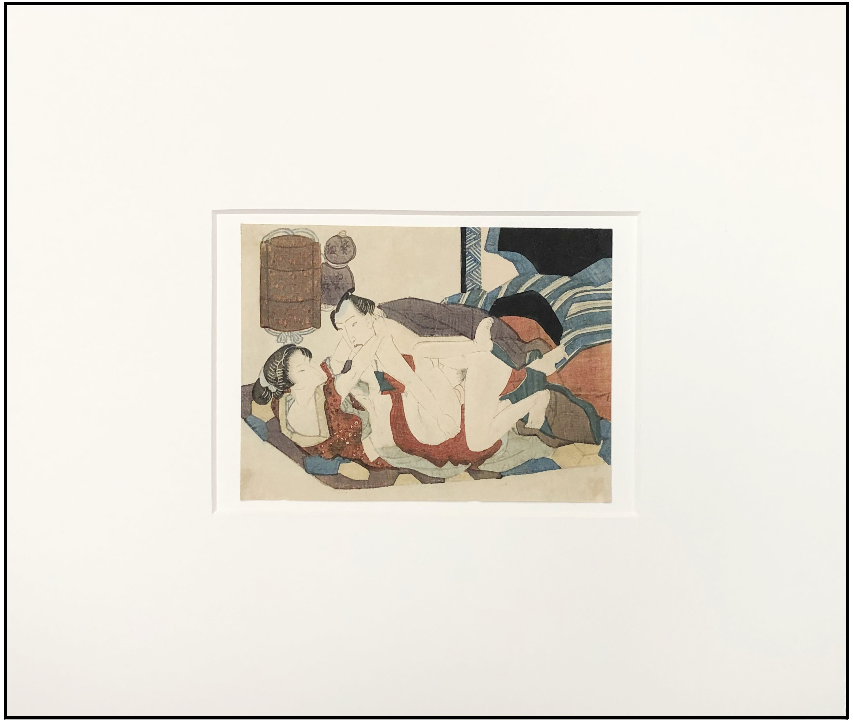 ESCUELA DE UTAGAWA - ESCENA ERÓTICA (SHUNGA) - C. 1820
