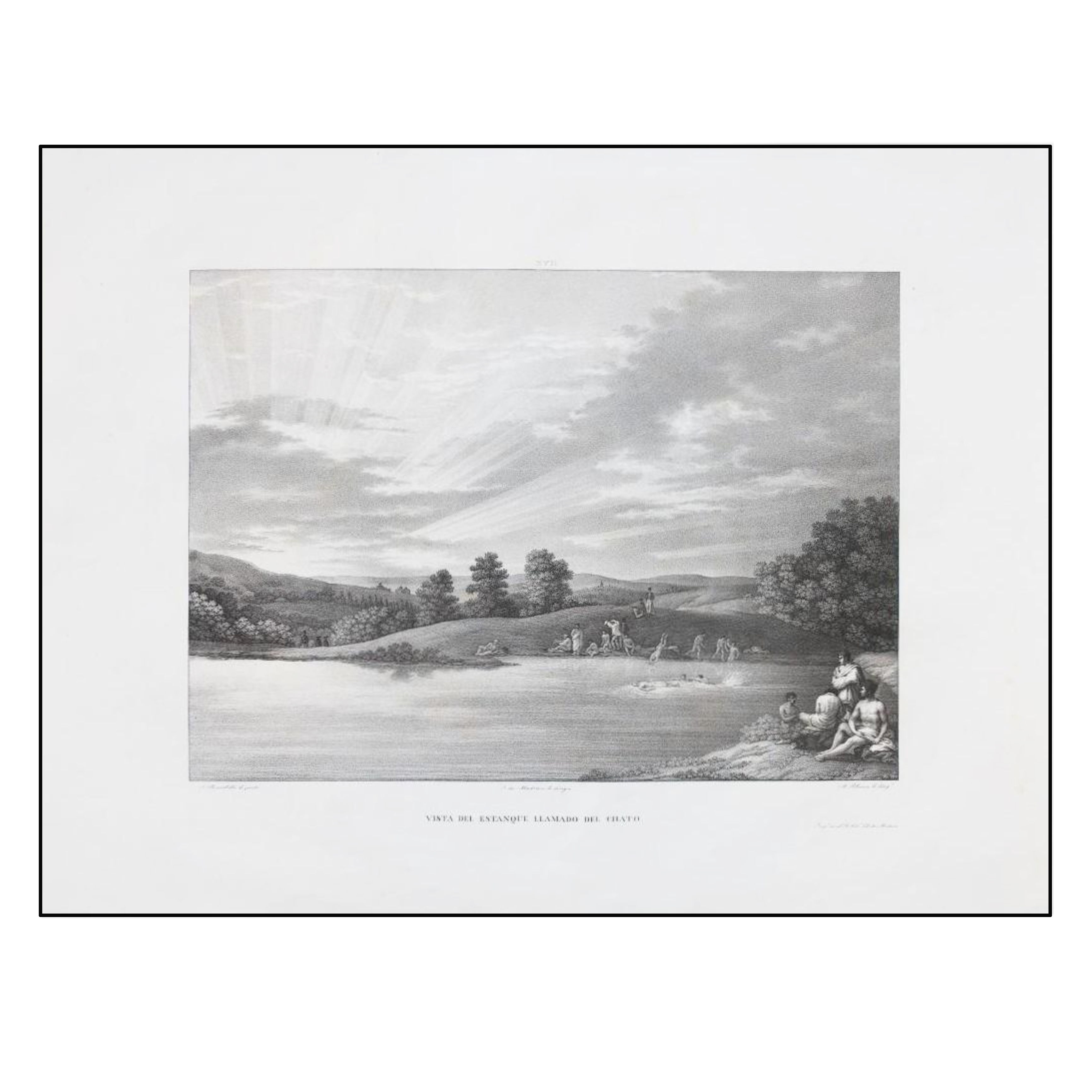 F. BRAMBILLA - VISTA DEL ESTANQUE LLAMADO DEL CHATO - 1837