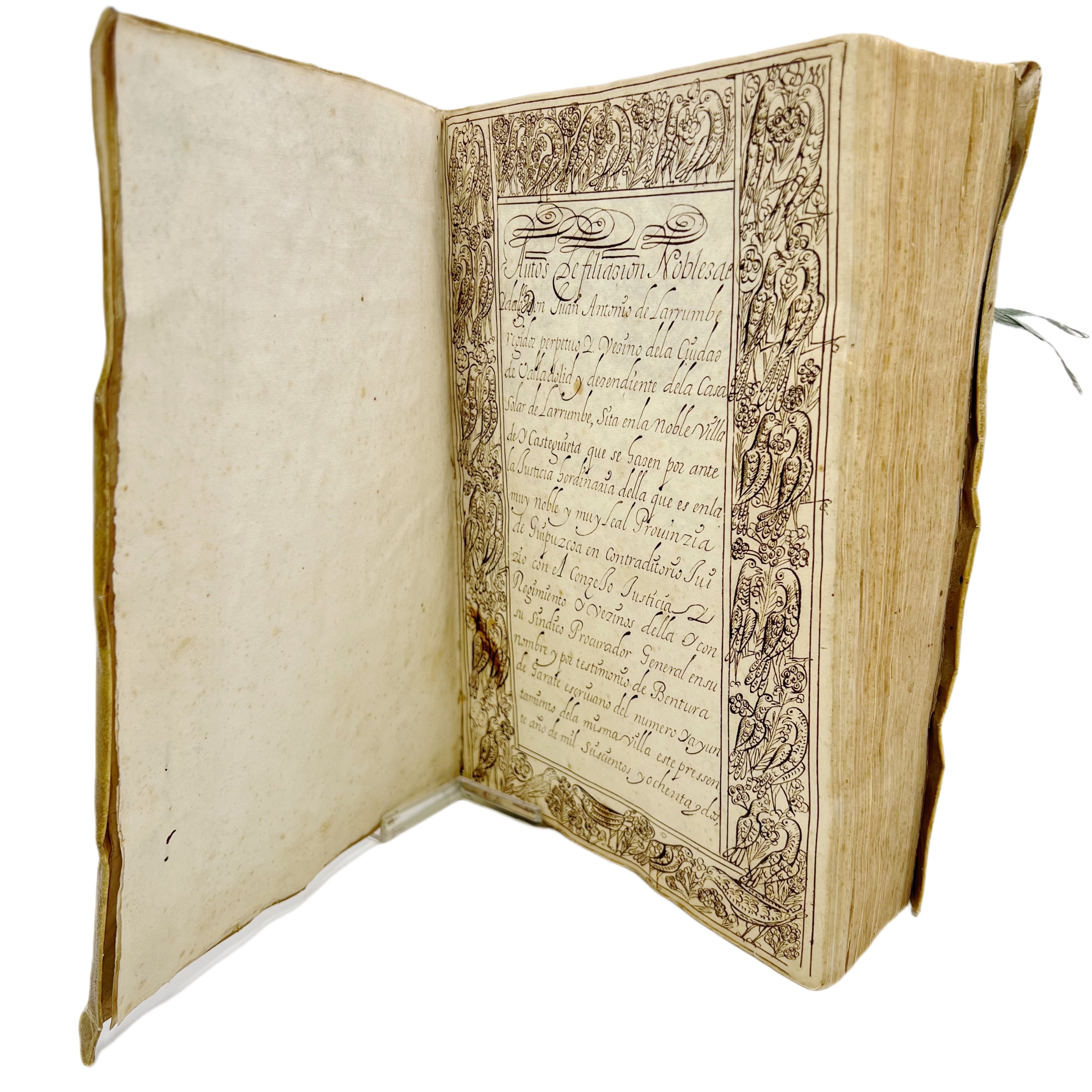 JUAN ANTONIO DE LARRUMBE - AUTOS DE FILIACION - 1682