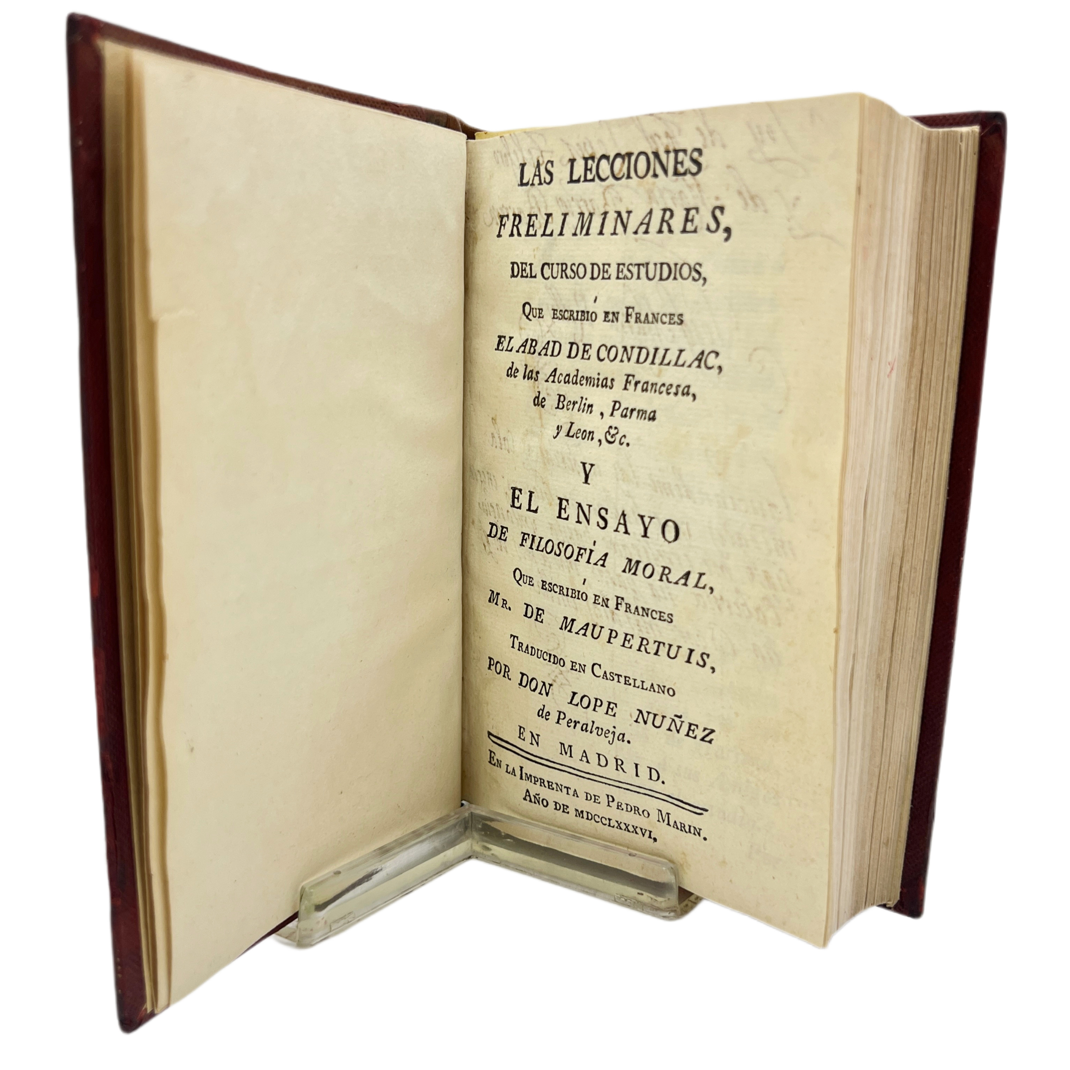 VARIOS AUTORES - OPÚSCULOS FILOSÓFICOS - 4 OBRAS 1786 a 1852