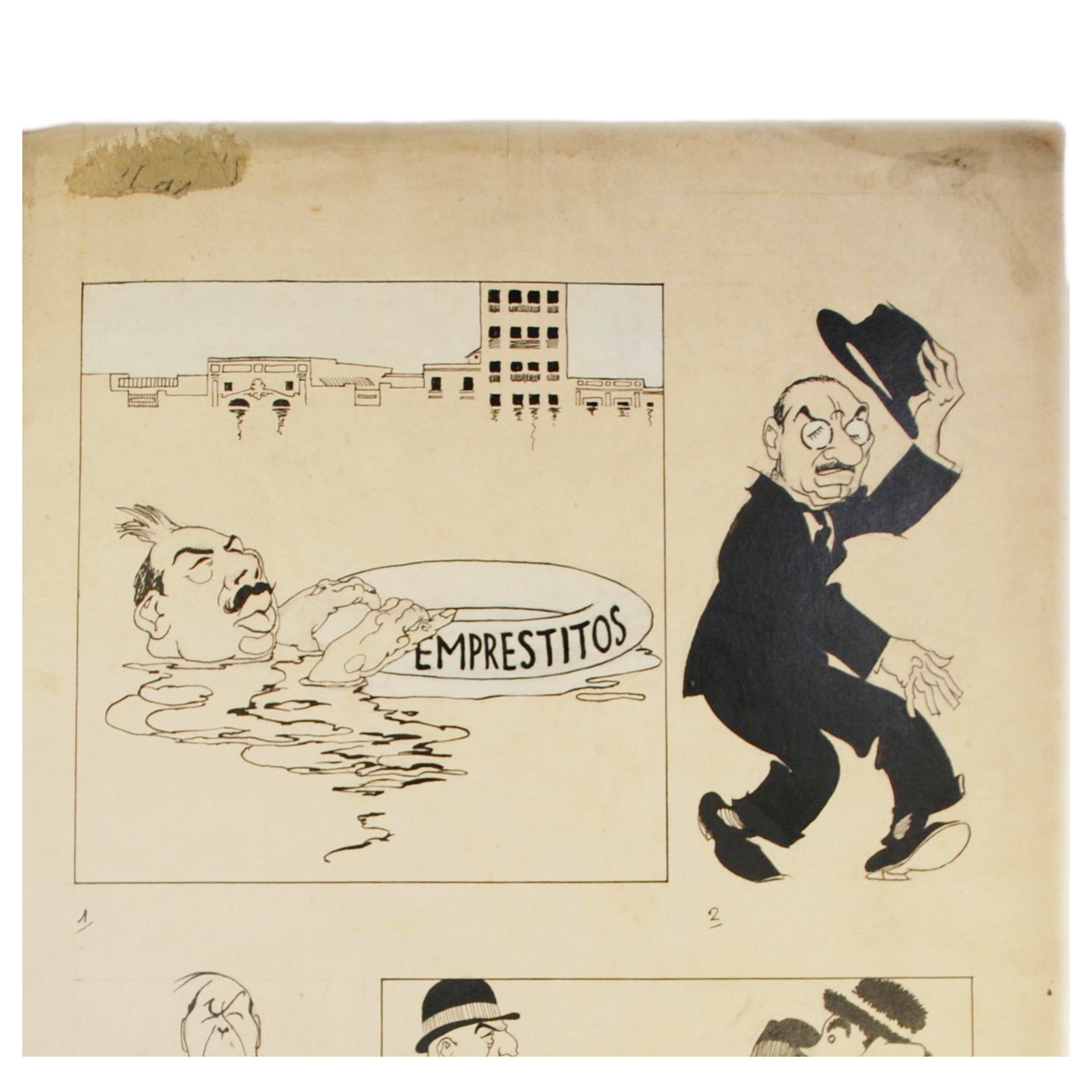 ALEJANDRO SIRIO - EMPRESTITOS (DIBUJO ORIGINAL) - 1920