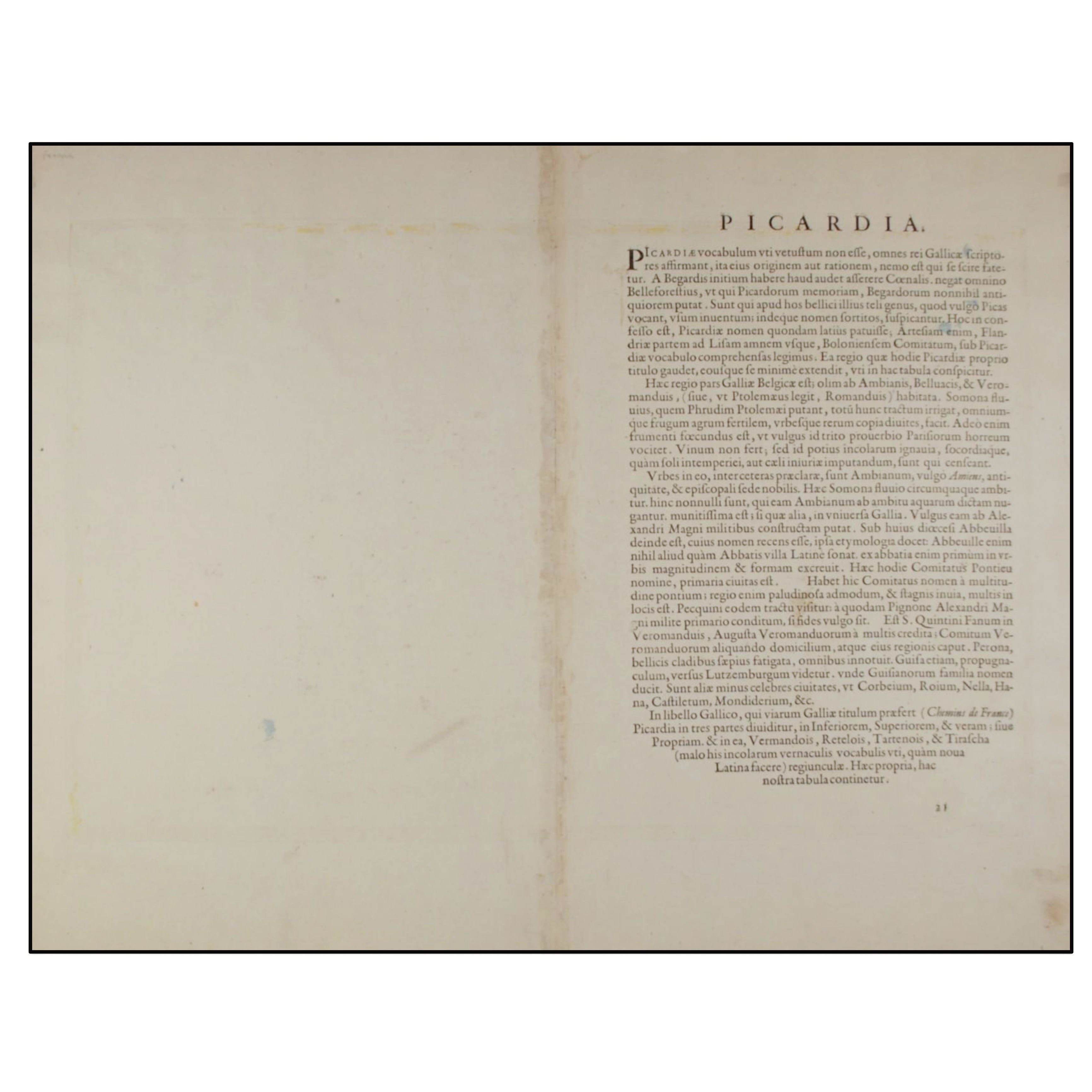 PICARDIAE BELGICAE REGIONIS DESCRIPTIO.