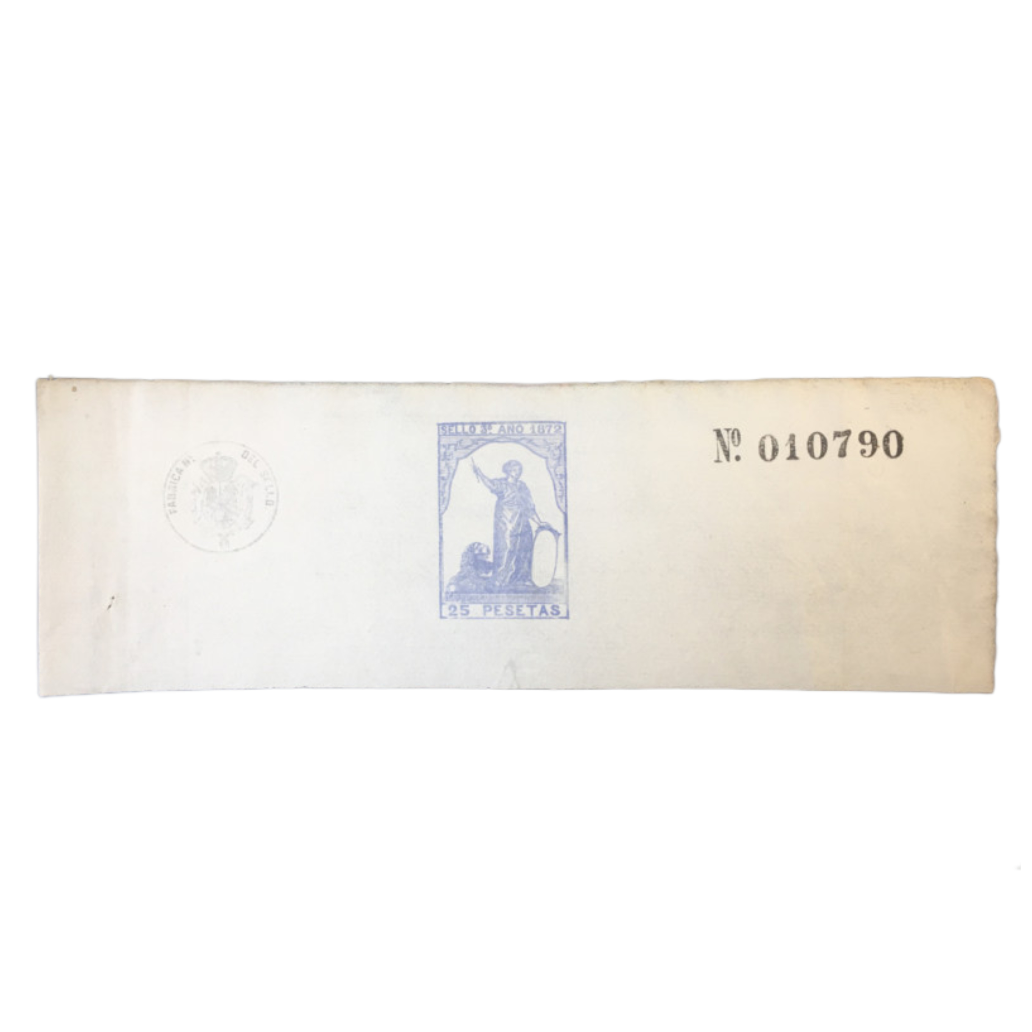 ÉPOCA DE AMADEO I - SELLO TERCERO DE 25 PESETAS - 1872