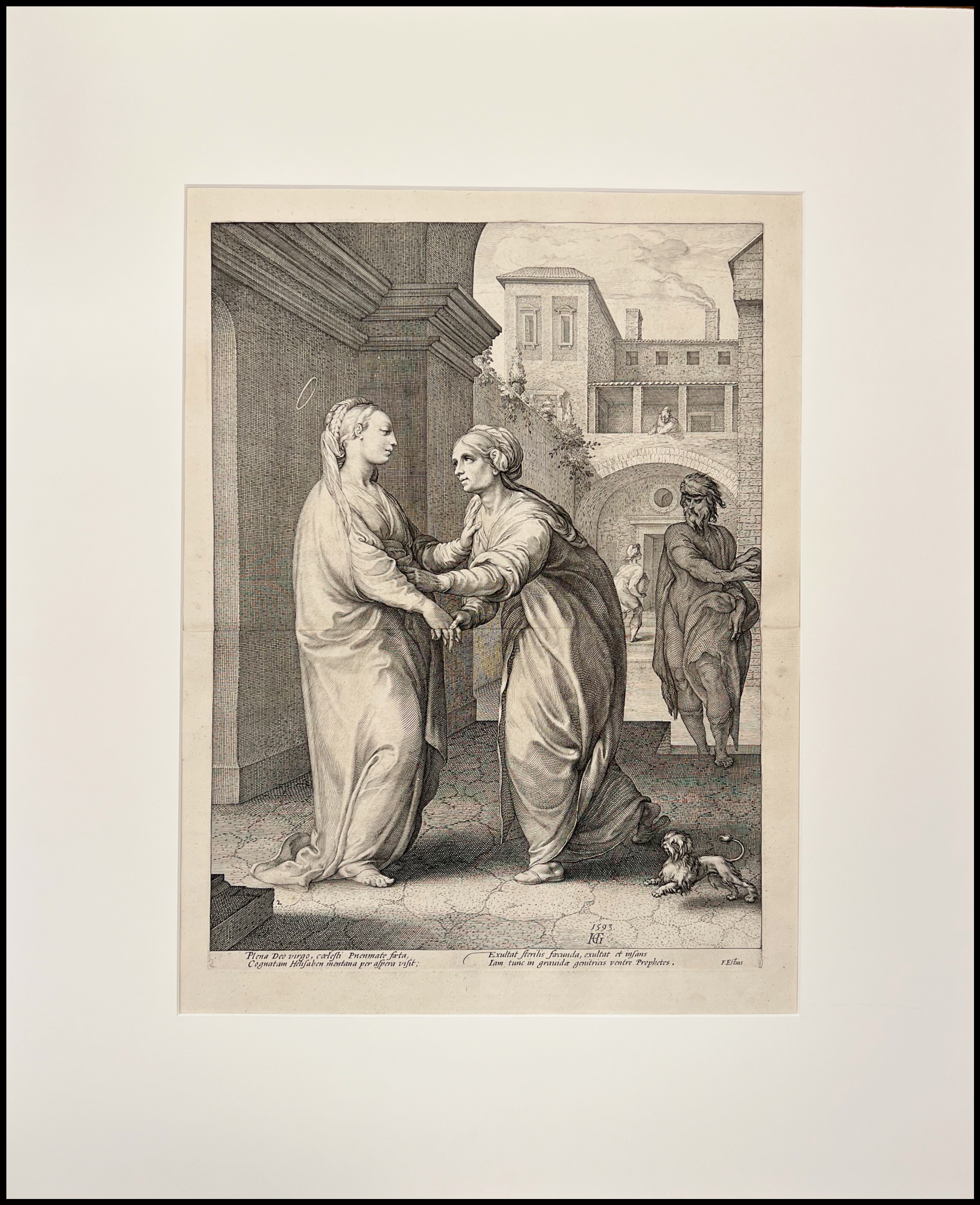 GOLTZIUS - LA VISITACION (SERIE DE LA VIDA DE LA VIRGEN) - 1593