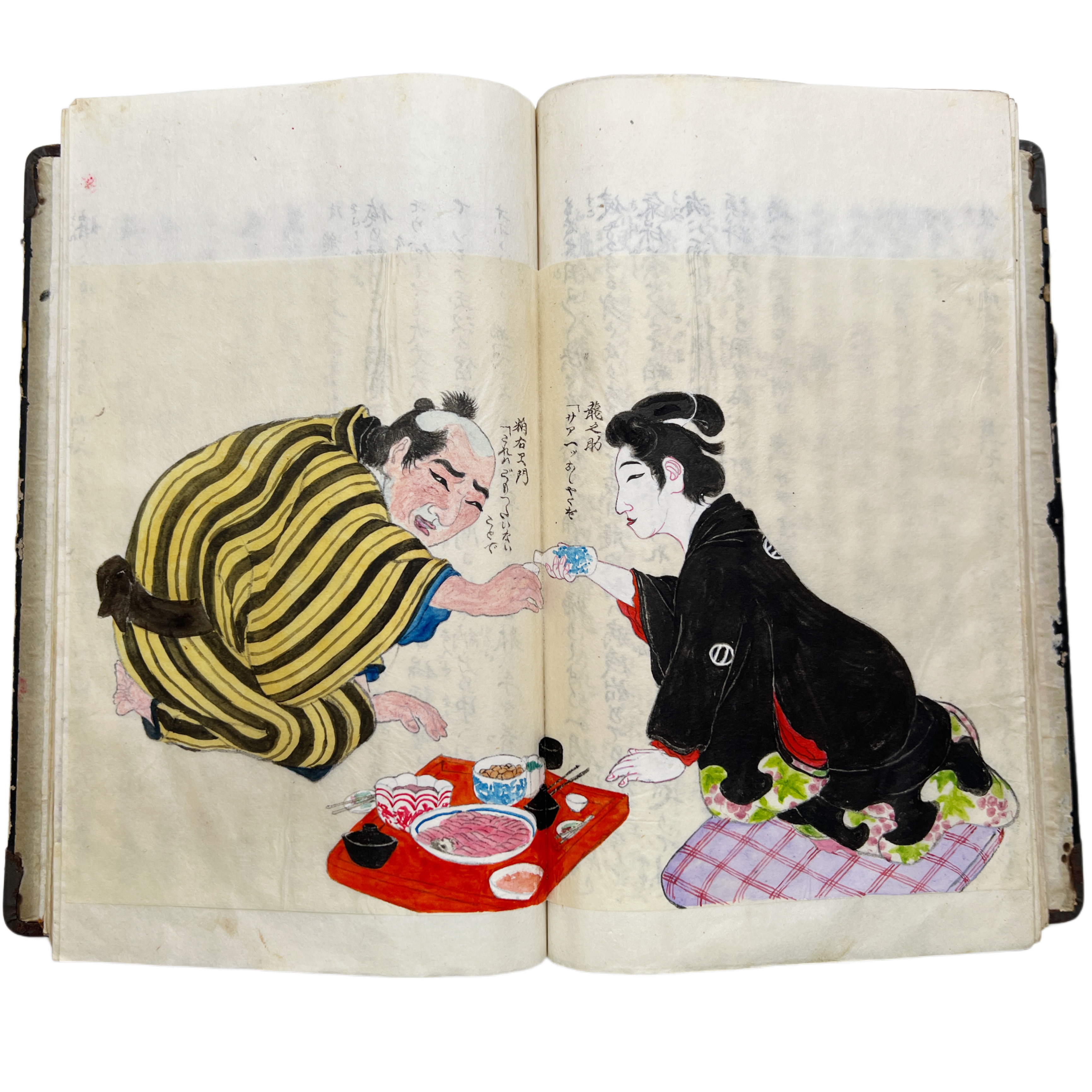 SHUNGA NANSHOKU (HOMOERÓTICO) - MANUSCRITO PINTURA ORIGINAL - C.1900