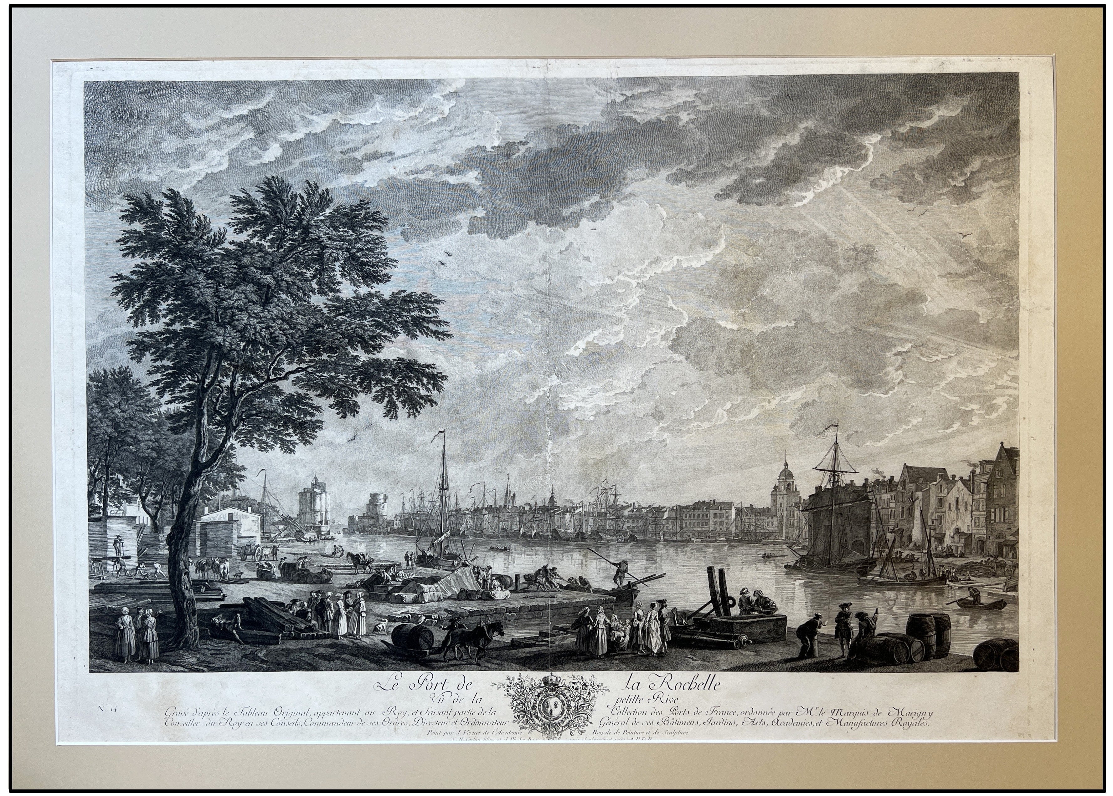 JOSEPH VERNET - LE PORT DE LA ROCHELLE VUE DE LA PETITE RIVE - 1767