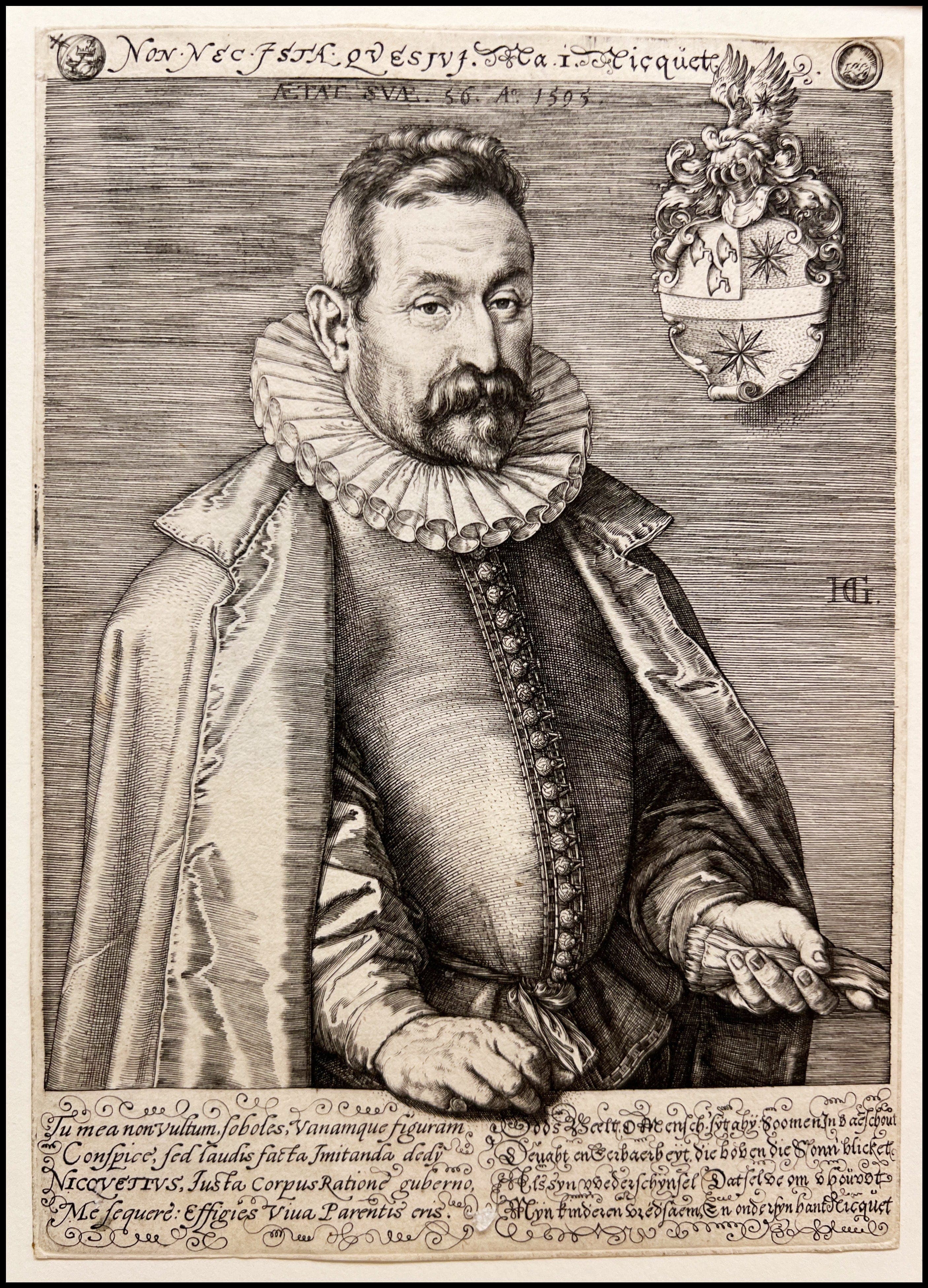 HENDRIK GOLTZIUS - RETRATO DE JAN NICQUET - 1595