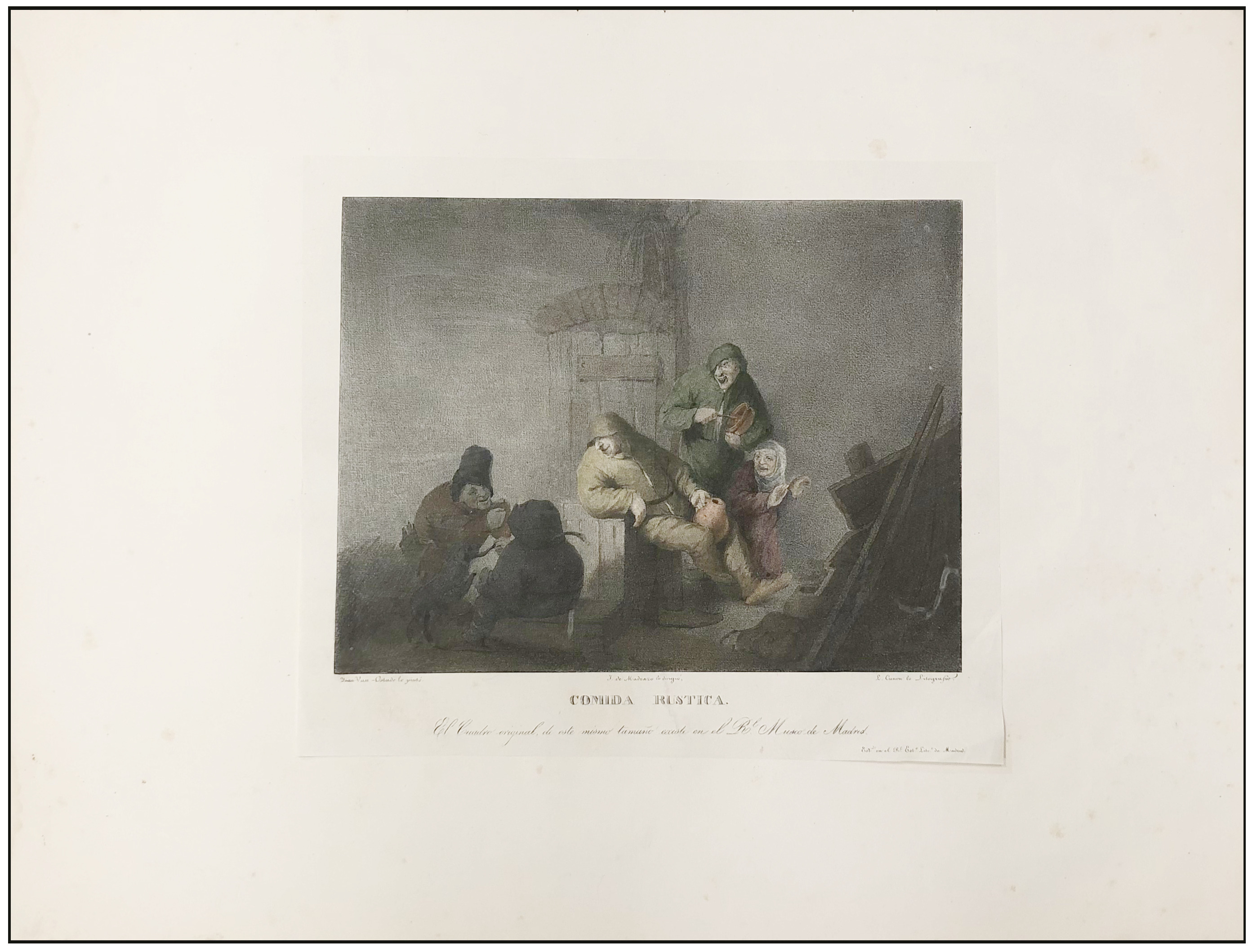 ADRIAEN VAN OSTADE / JEAN L. CANON - COMIDA RÚSTICA - 1826