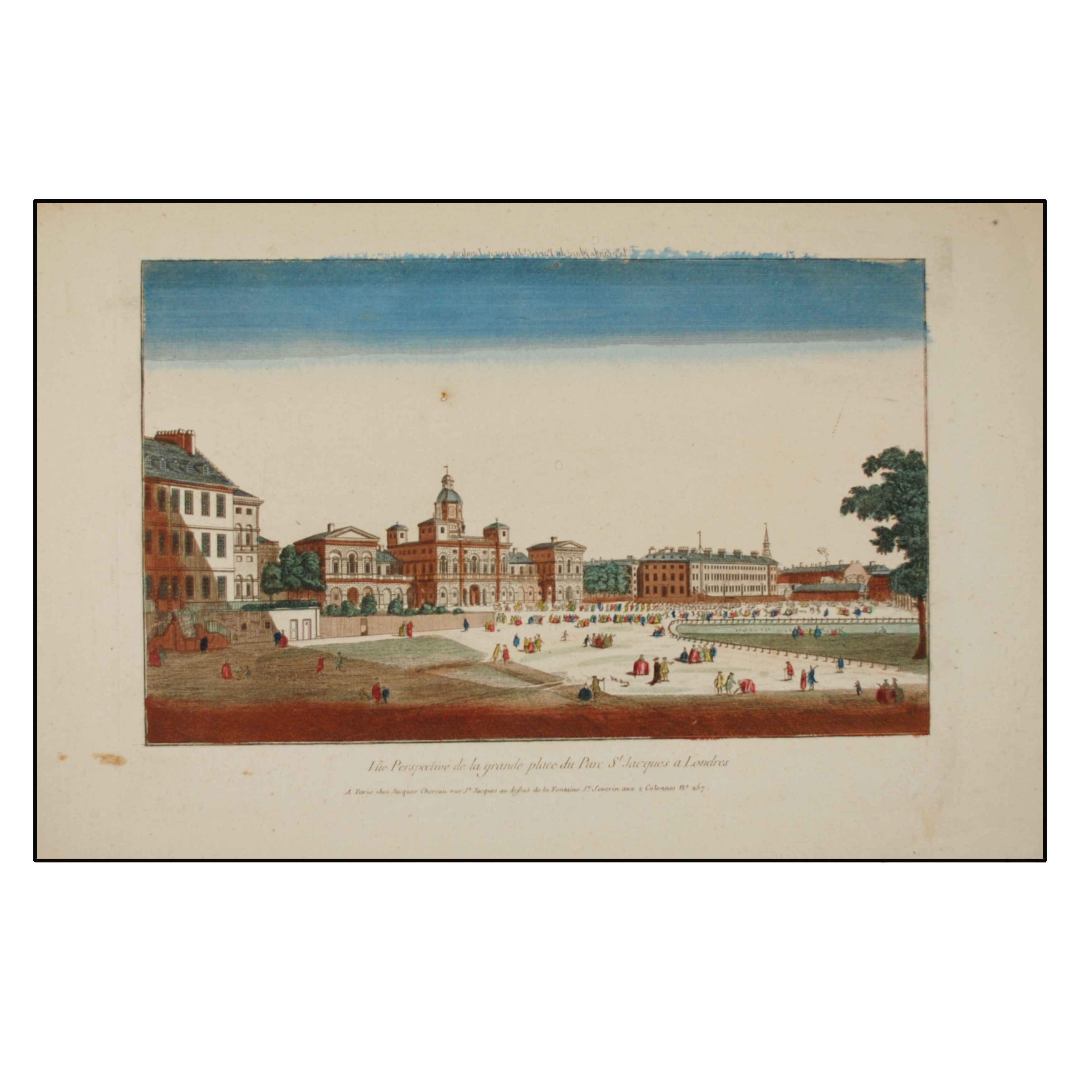 VUE PERSPECTIVE DE LA GRANDE PLACE DU PARC ST JACQUES A LONDRES