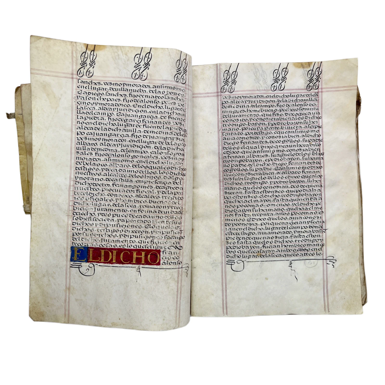 DIEGO BOYAN - EJECUTORIA DE HIDALGUIA - VALLADOLID 1576