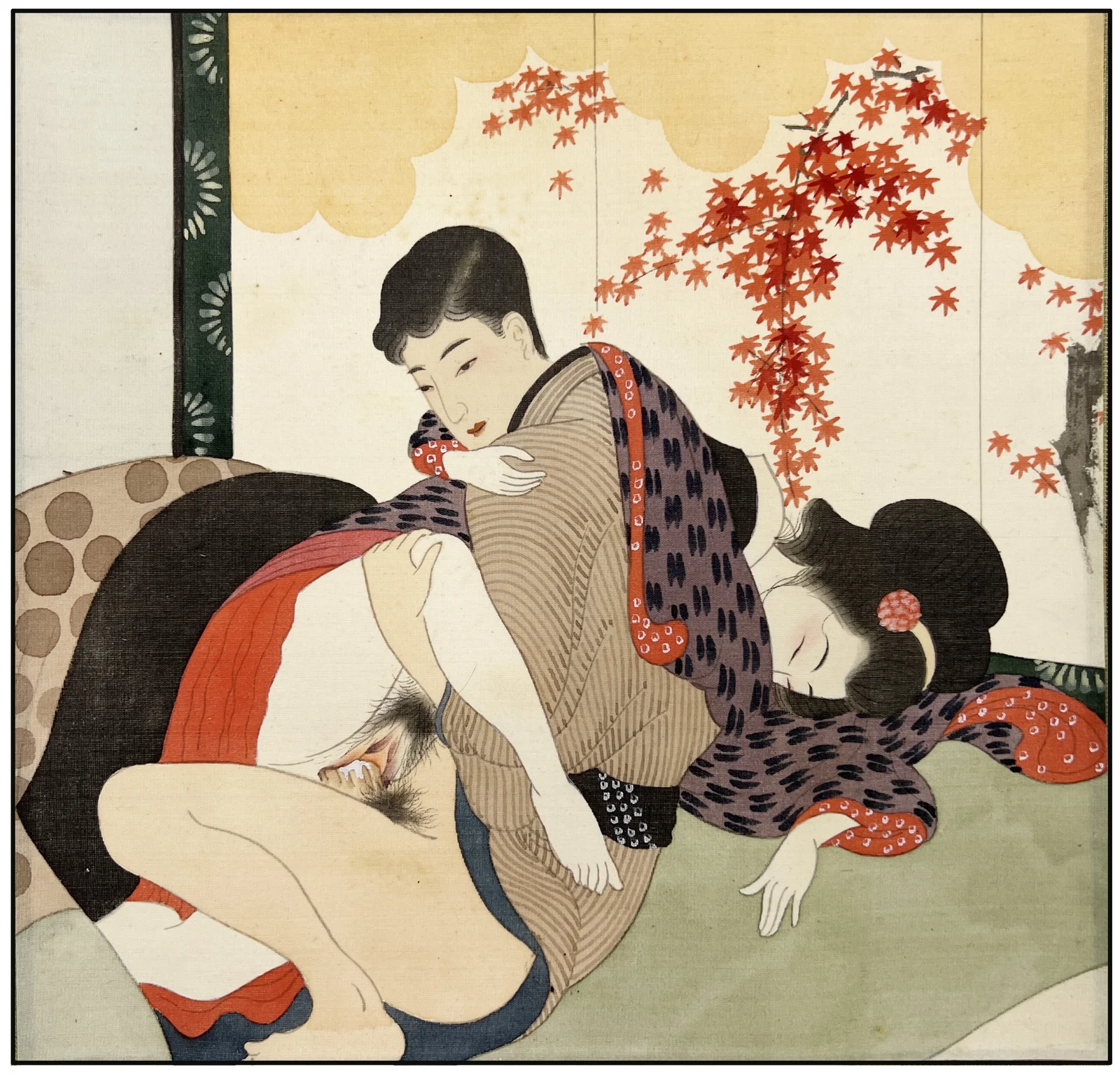 ANONIMO - ARTE SHUNGA EN FORMATO SCROLL - C. 1920