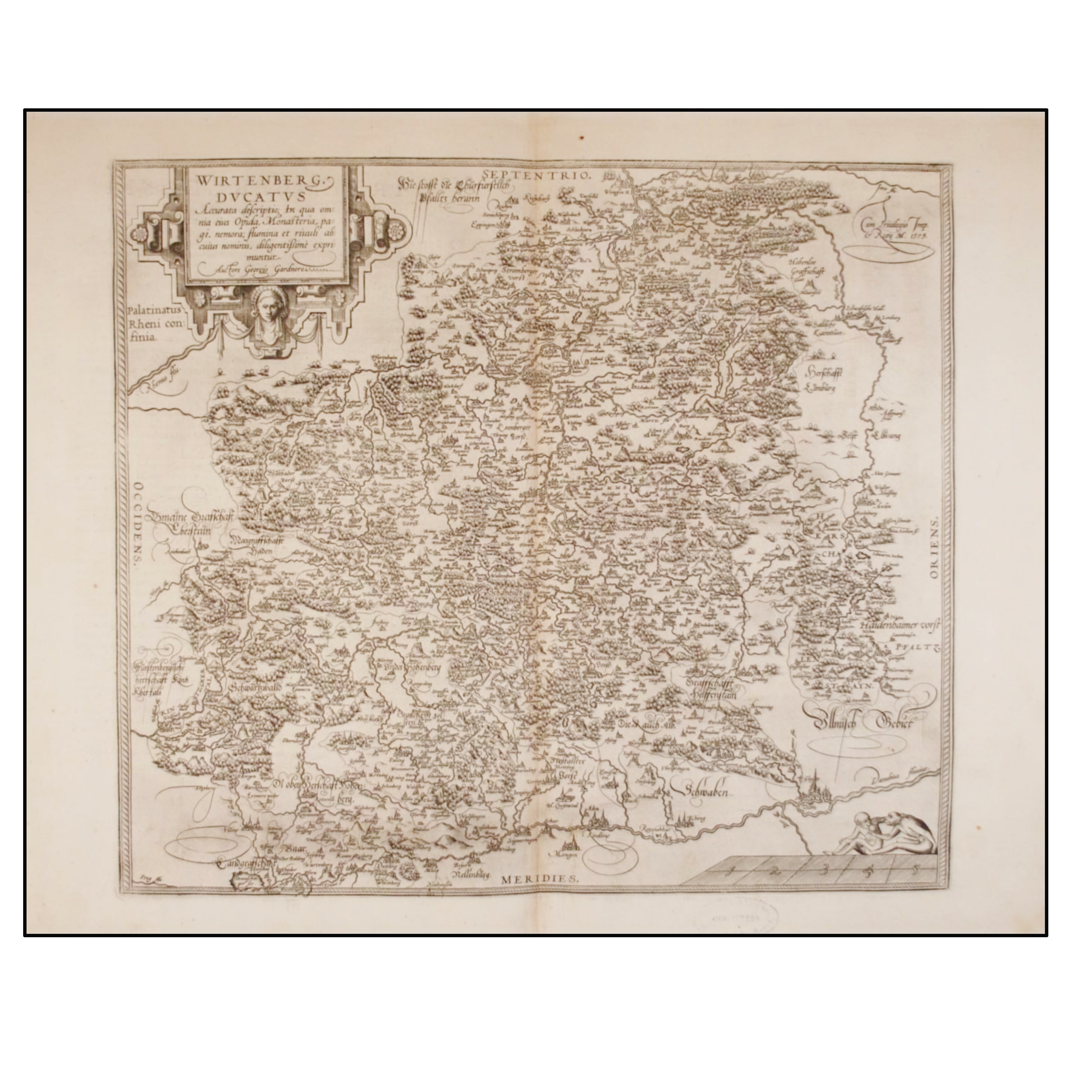ABRAHAM ORTELIUS - WIRTENBERG DUCATUS ACCURATA DESCRIPTIO; IN QUO OMNIA EIUS OPIDA MONASTERIA PAGI NEMORA - 1579